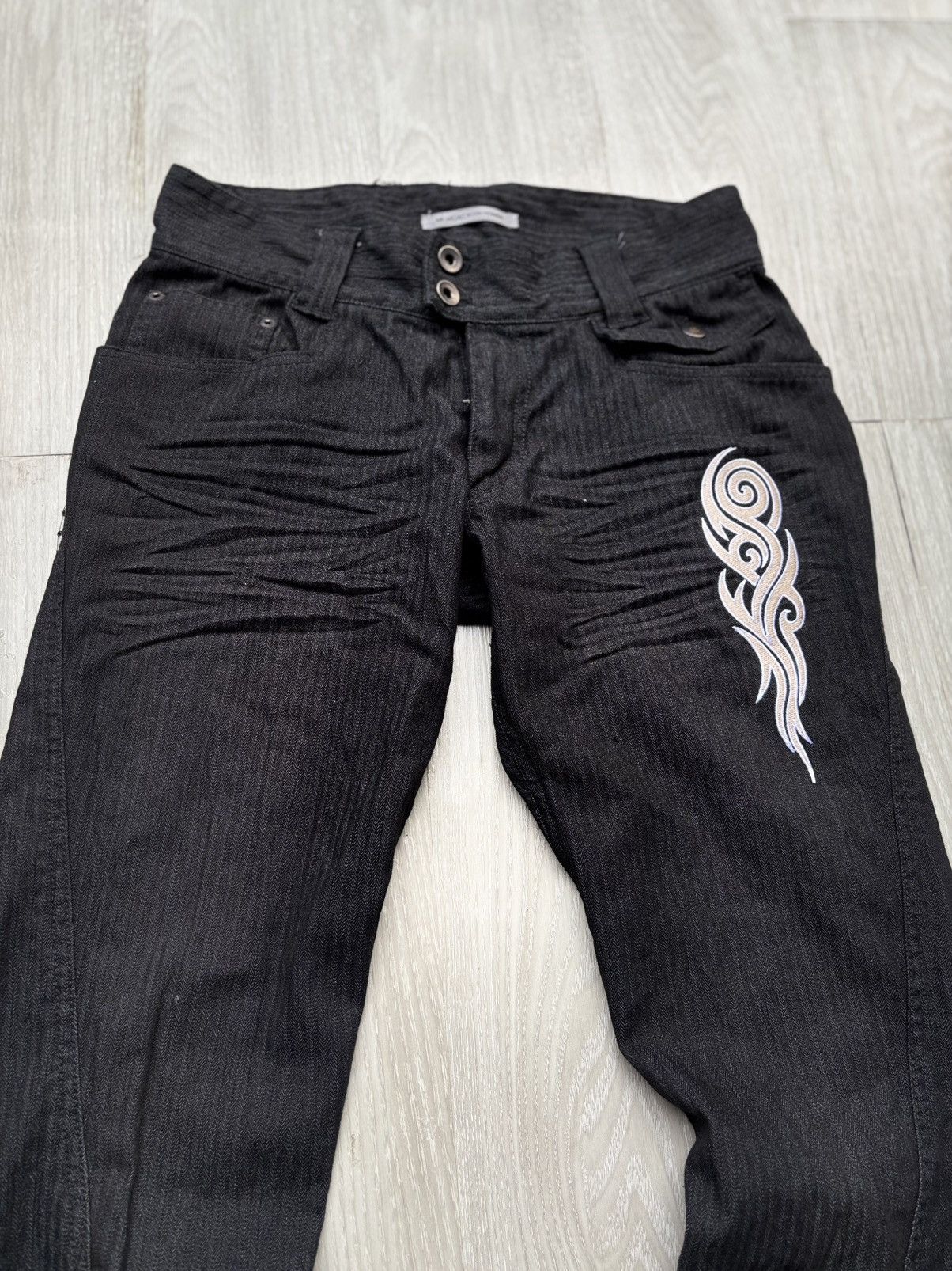 Japanese Brand MK michel klein CO tribal flare jeans Size US 28 / EU 44 - 2 Thumbnail