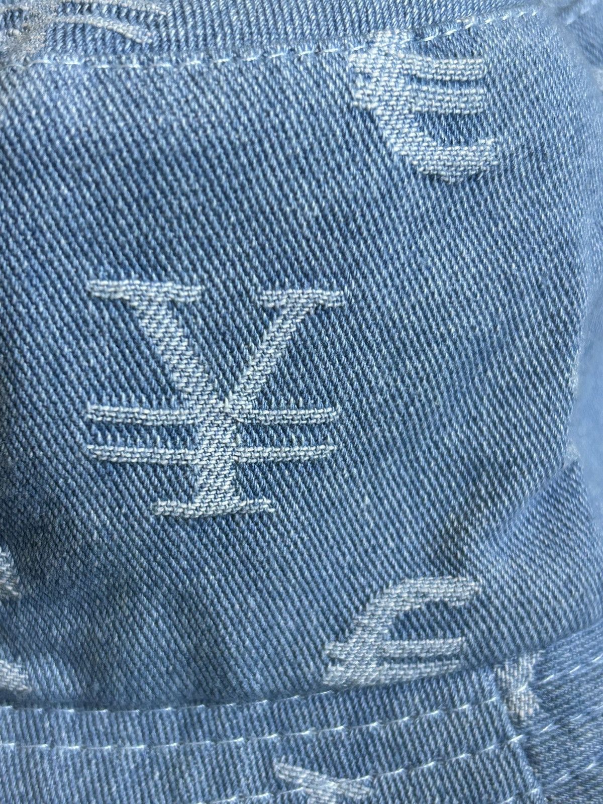 Designer Distressed Currency Denim Bucket Hat Size ONE SIZE - 2 Thumbnail