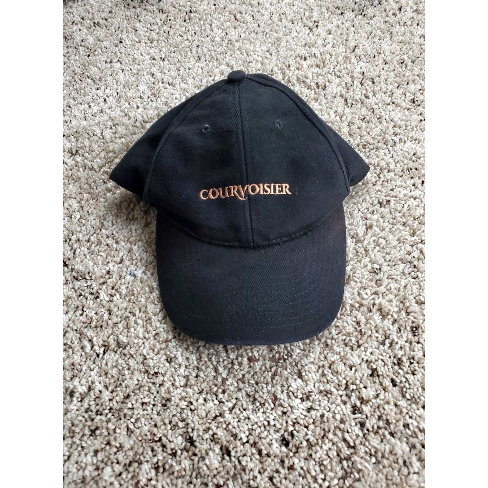 Vintage VINTAGE Courvoisier Hat Cap Strap Back Black Embroidered Promo Advertising Mens Size ONE SIZE - 2 Thumbnail