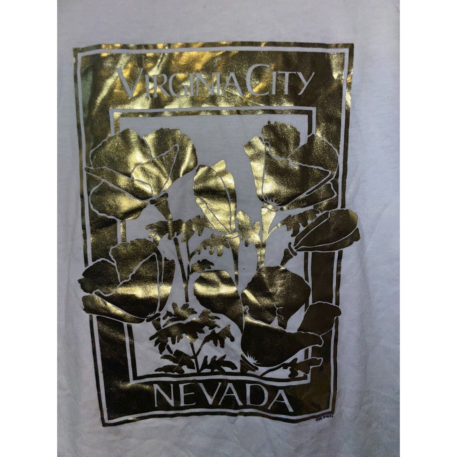 Jerzees Vintage Virginia City Nevada Shirt Reflective White M Tee Size US M / EU 48-50 / 2 - 5 Thumbnail