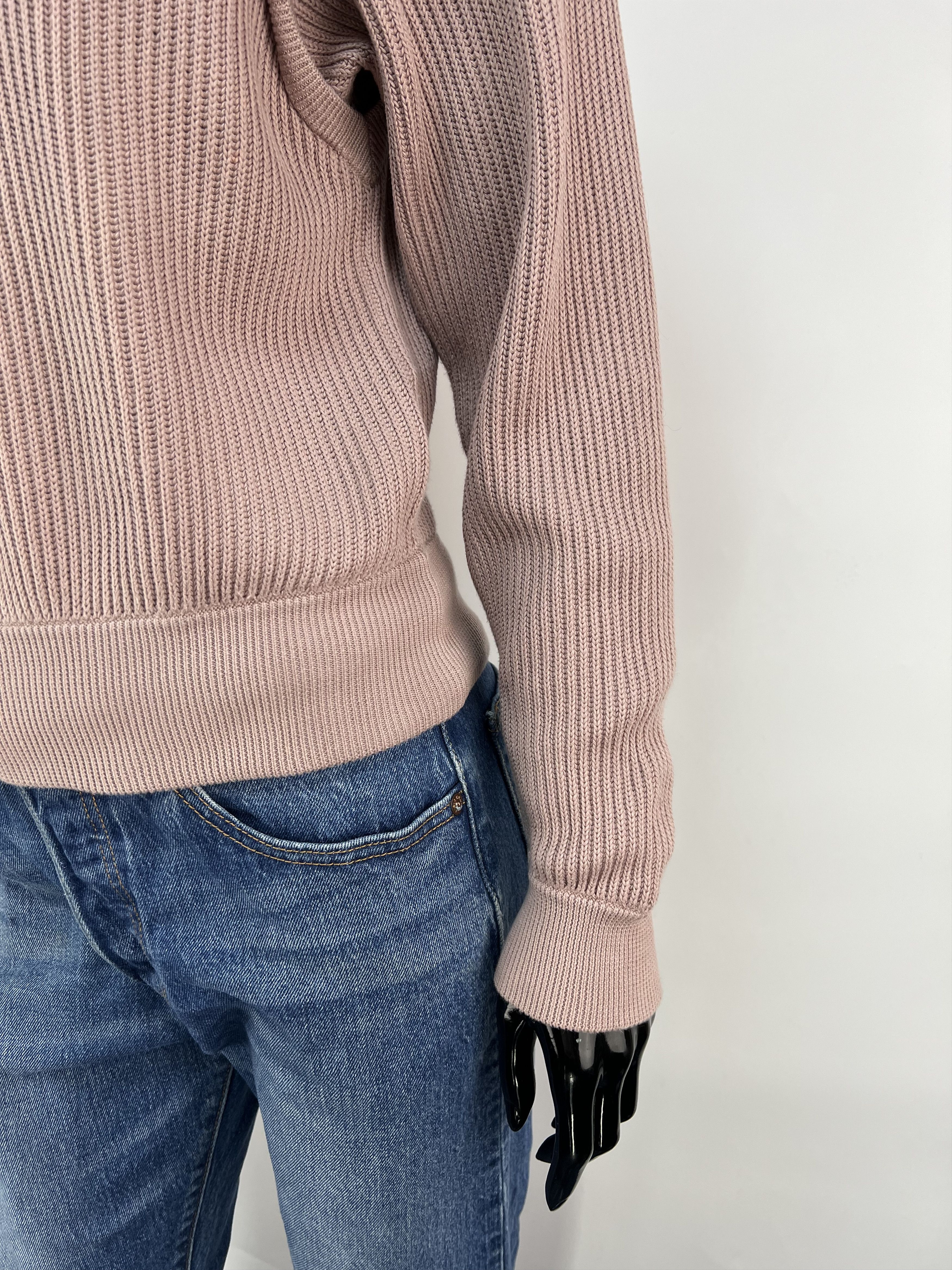 Brunello Cucinelli Brunello Cucinelli Ribbed Cotton Crew Neck Sweater Size 12 Size XS / US 0-2 / IT 36-38 - 8 Thumbnail