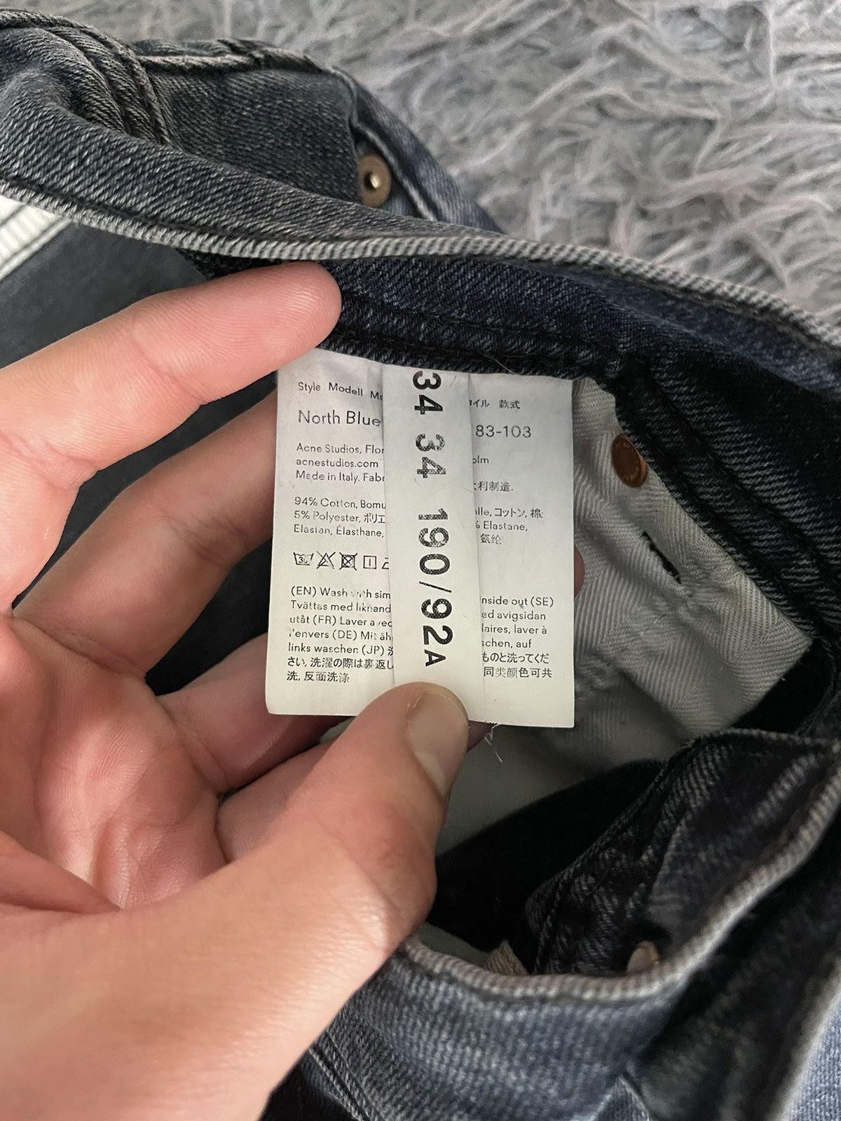 Acne Studios Acne Studios Bla konst avant garde skinny fit graphite jeans Size US 34 / EU 50 - 12 Thumbnail
