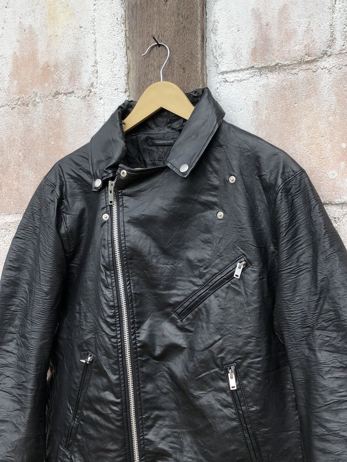Uniqlo Uniqlo Fully Leather Jacket Design Punks Size US XL / EU 56 / 4 - 4 Thumbnail