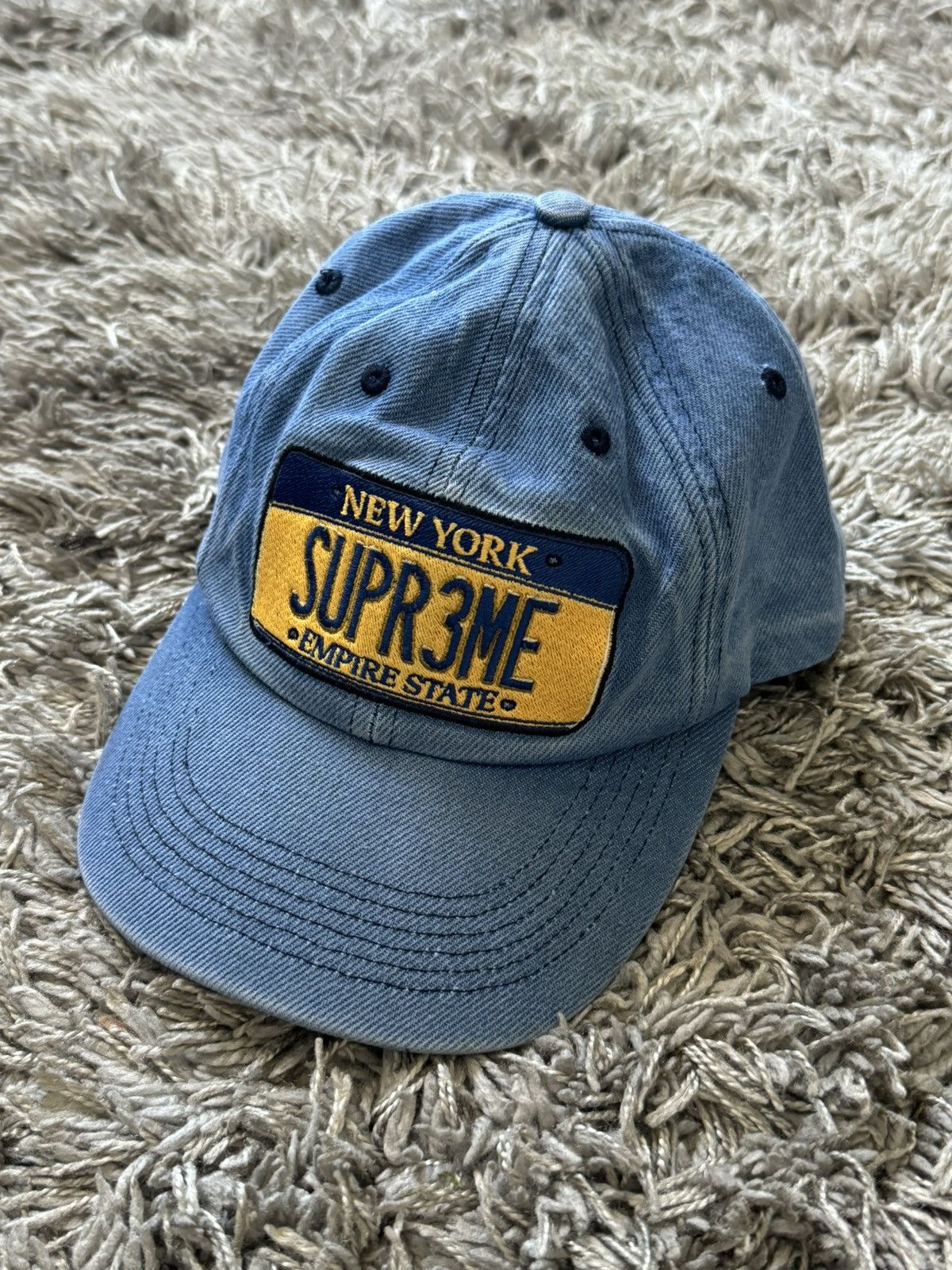 帽子 Supreme License Plate 6Panel Washed Blue Supreme License Plate 6-Panel (SS25) - $48