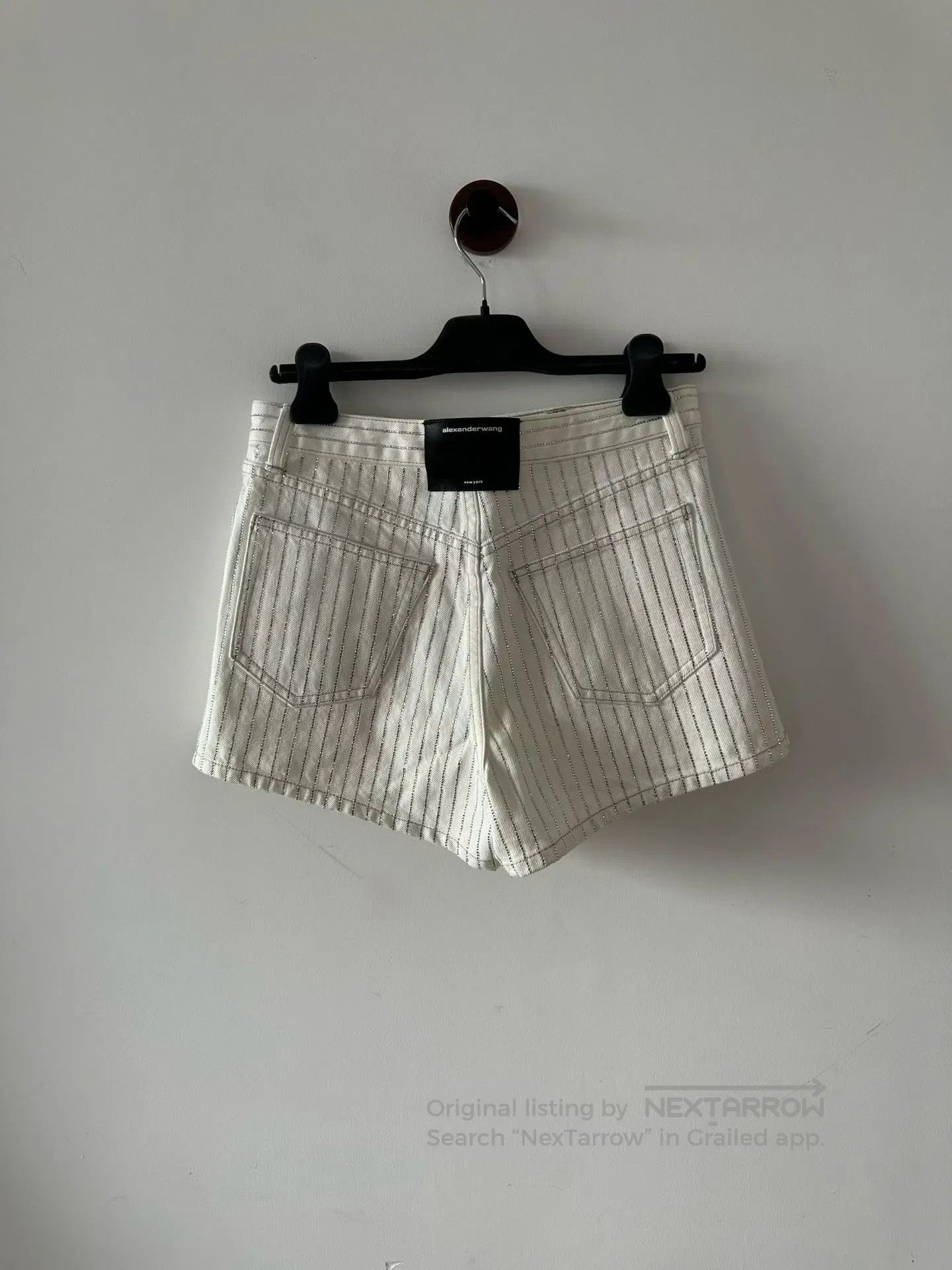 Alexander Wang Alexander Wang White Crystal Denim Shorts| Size 26" / US 2 / IT 38 - 2 Thumbnail
