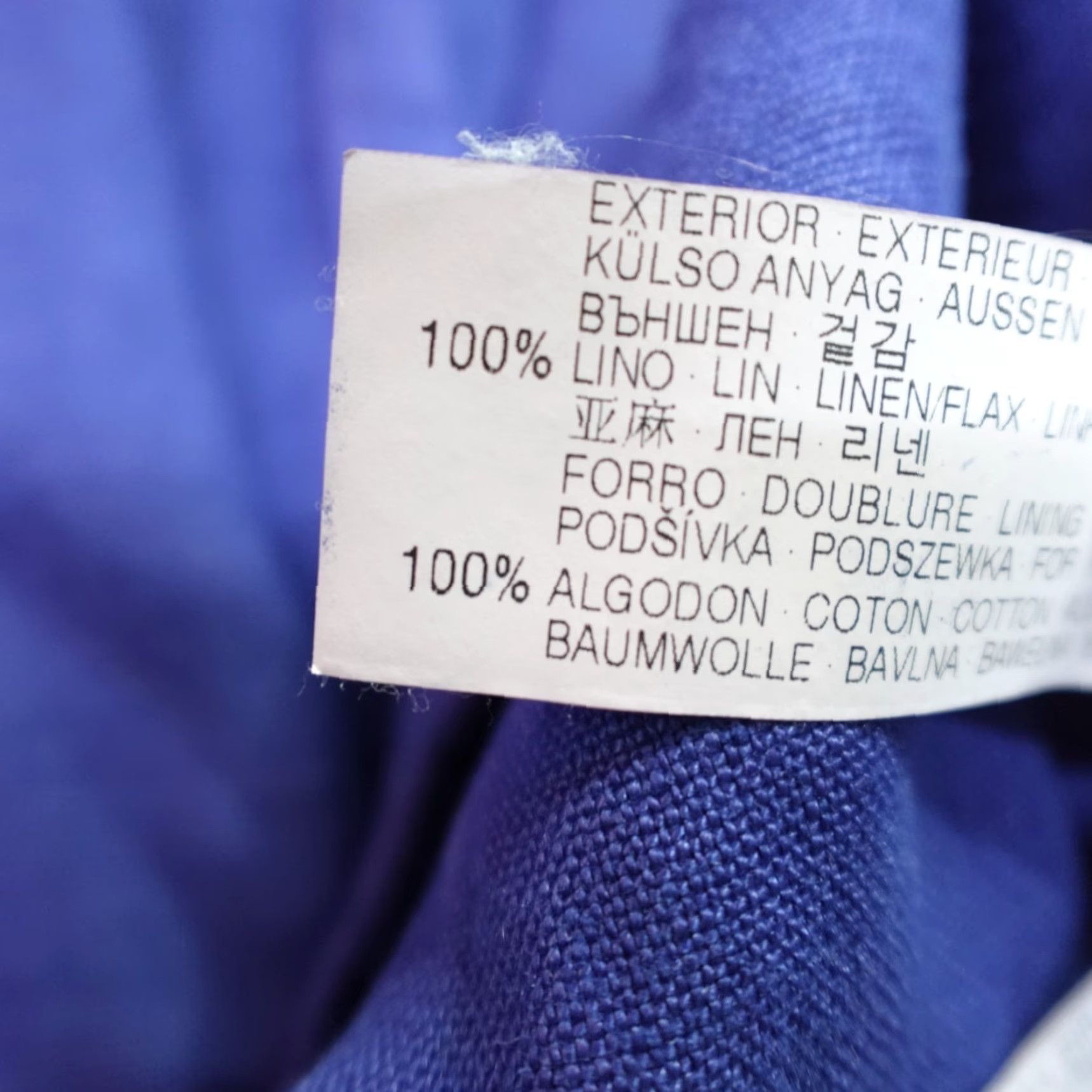 Zara Zara Blazer Womens Double-Breasted 100% Linen Blue Regular L Peak Lapel Solid Jacket Coat Shirt Tuxedo Knit? Size L / US 10 / IT 46 - 3 Thumbnail