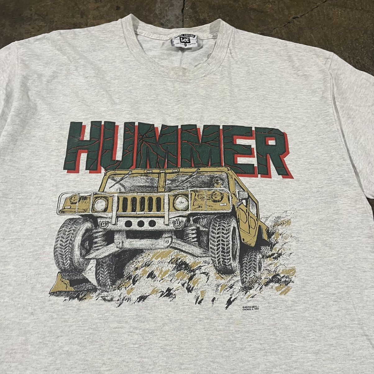Lee × Vintage Crazy Vintage 90s Hummer Tee Shirt Car Graphic Unique Size US XL / EU 56 / 4 - 2 Thumbnail