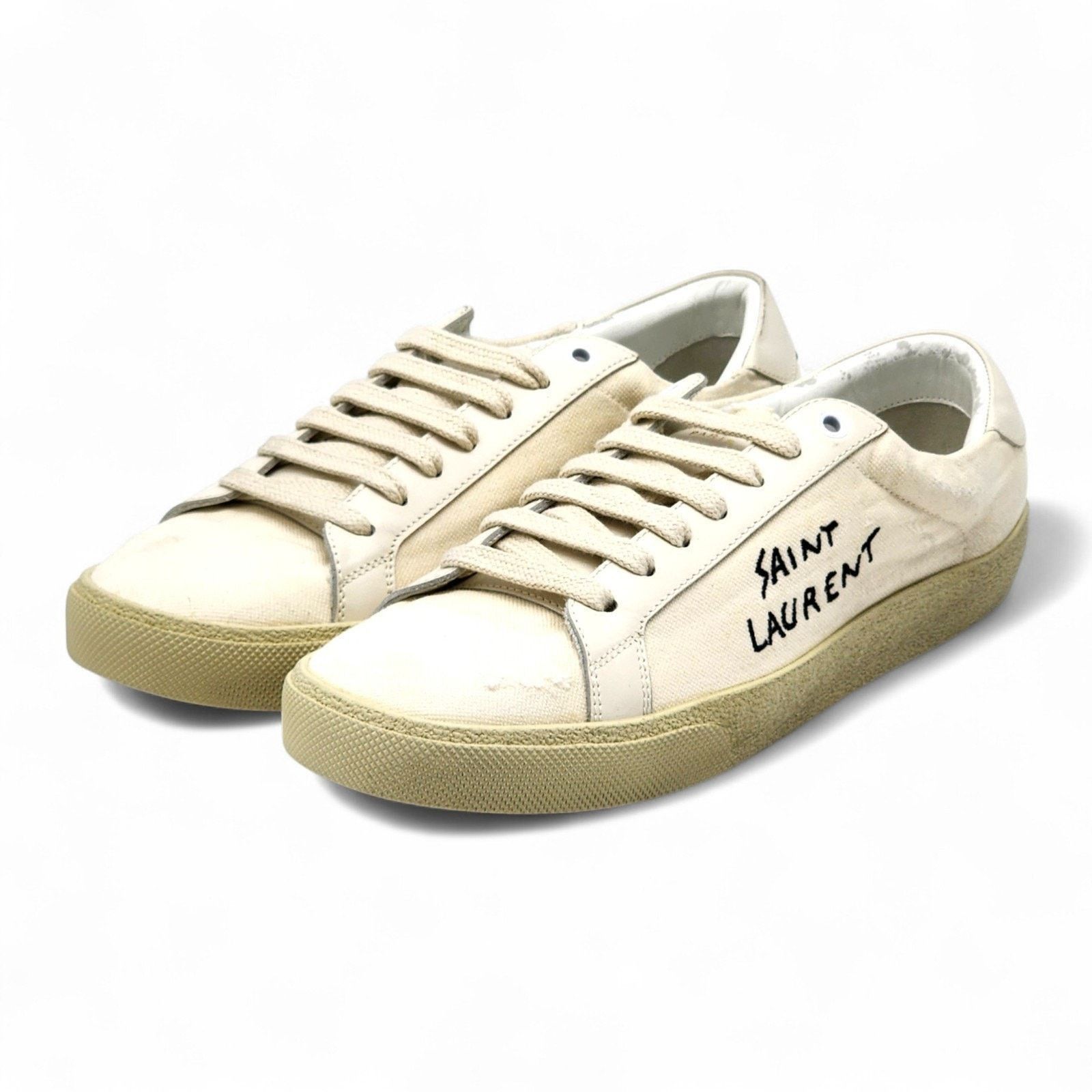 Saint Laurent Court Classic SL/06 Sneakers White EU 42 US 9 - New $785 Court Classic SL/06 Sneakers White EU 45.5 US 12.5 New $785 main image 4