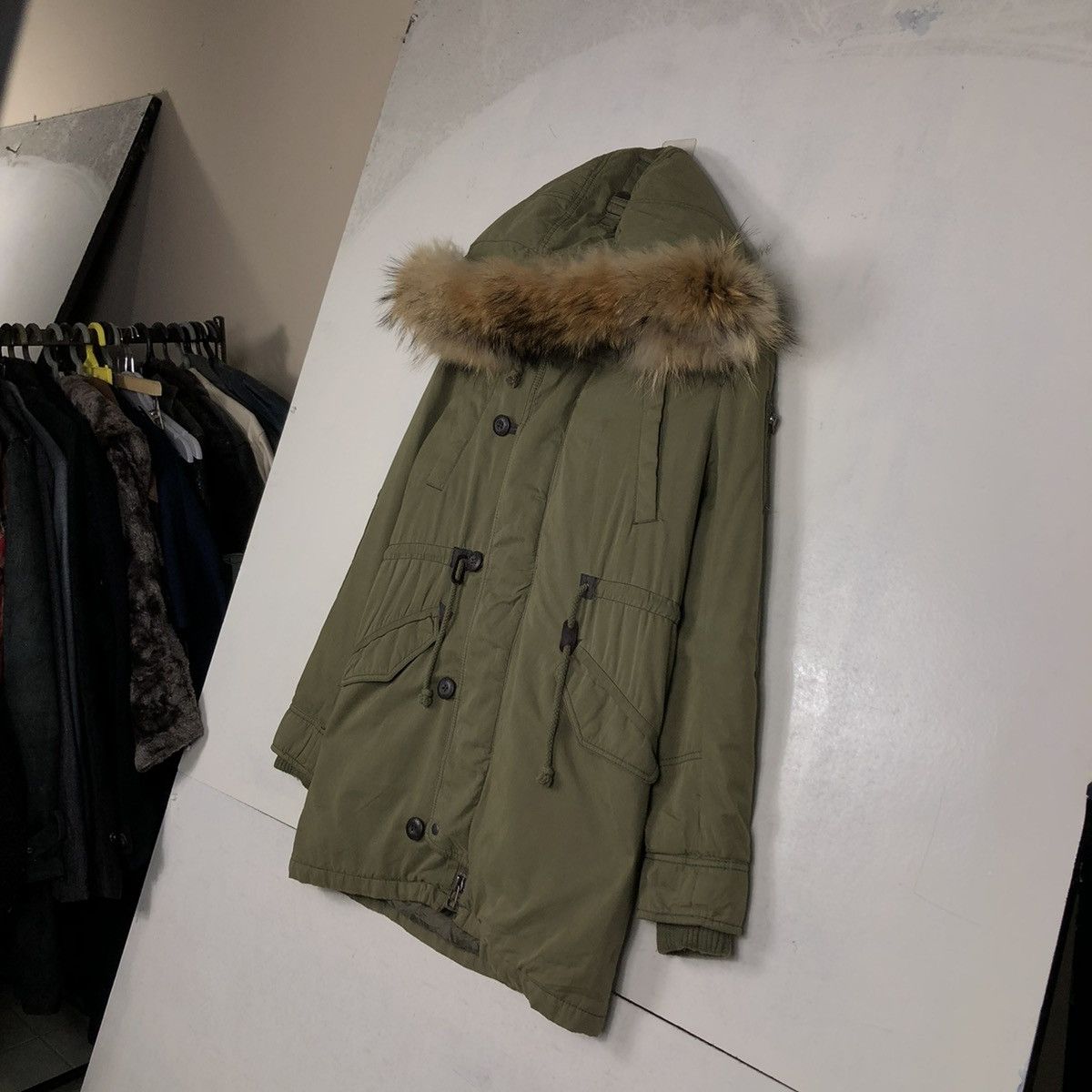 Japanese Brand 📌BIKER JACKET PARKA MINK FUR HOODIE MOUSSY MILITARY DESIGN Size US S / EU 44-46 / 1 - 3 Thumbnail