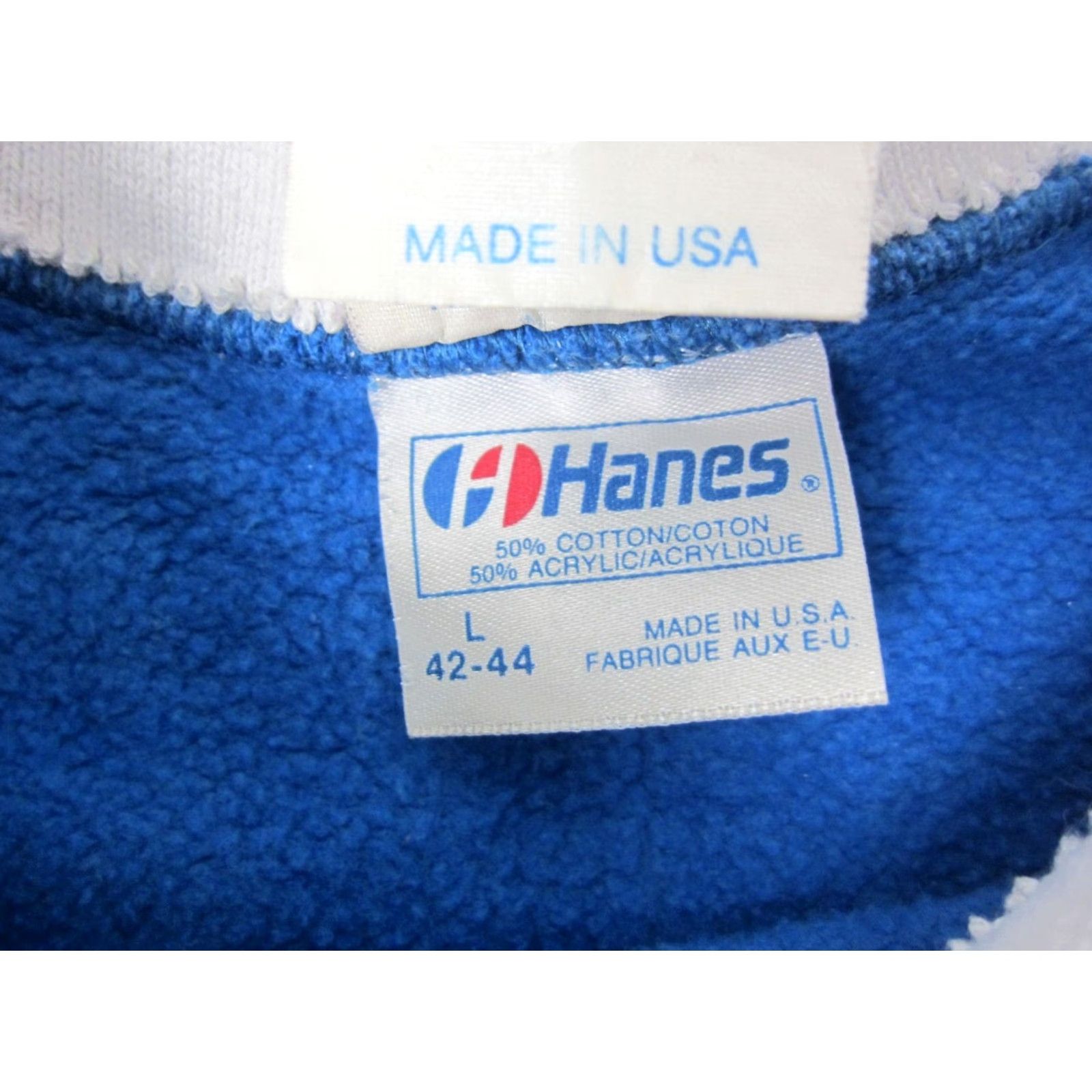 Hanes VINTAGE Hanes Sweater Mens L Blue Collared Knit Pullover 80s 90s City Classic Winter Fall Size US L / EU 52-54 / 3 - 7 Thumbnail