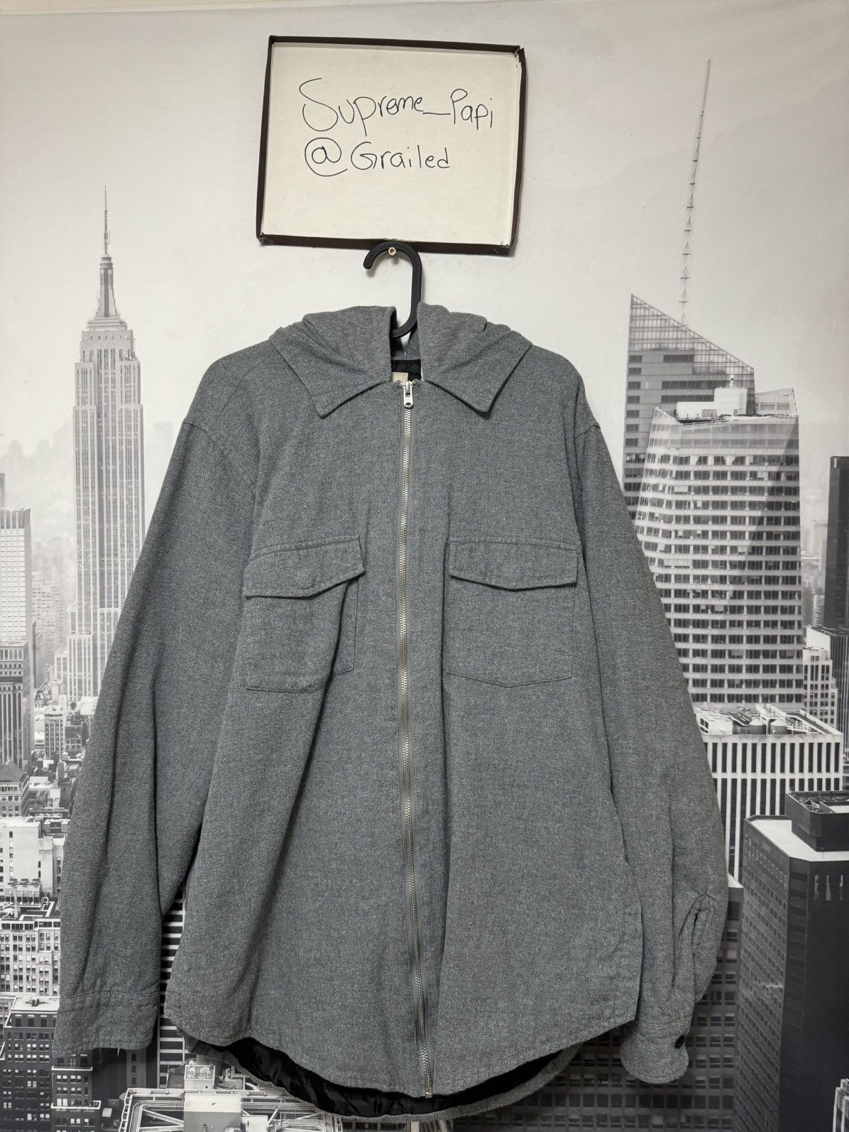 Essentials × FOG × Fear of God Fear of God Essentials OG Quilted Jacket Gray SZ Medium 💥 Size US M / EU 48-50 / 2 - 1 Thumbnail