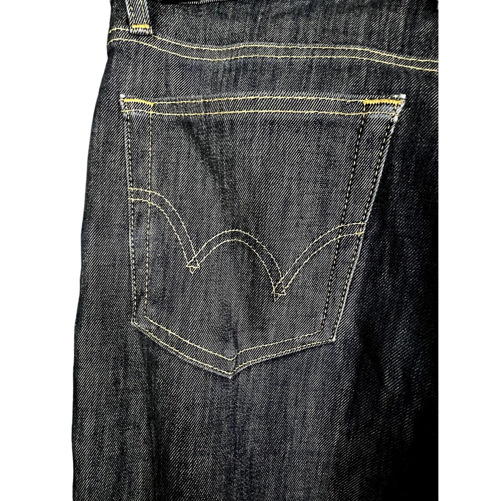 Edwin Edwin Japan E503 Men's 30x33 Flex Dark Denim Straight Jeans Size US 30 / EU 46 - 3 Thumbnail