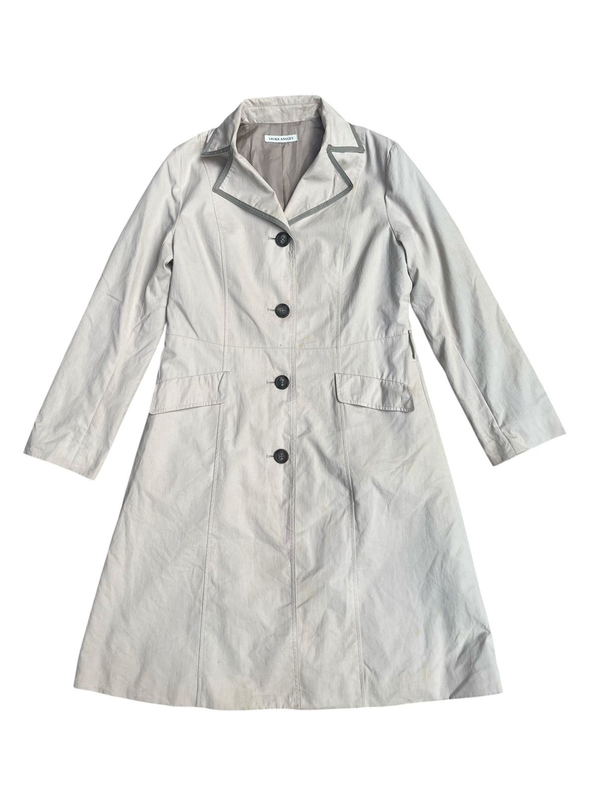 Vintage Laura Ashley Coat – Lightweight Cotton-Nylon Blend