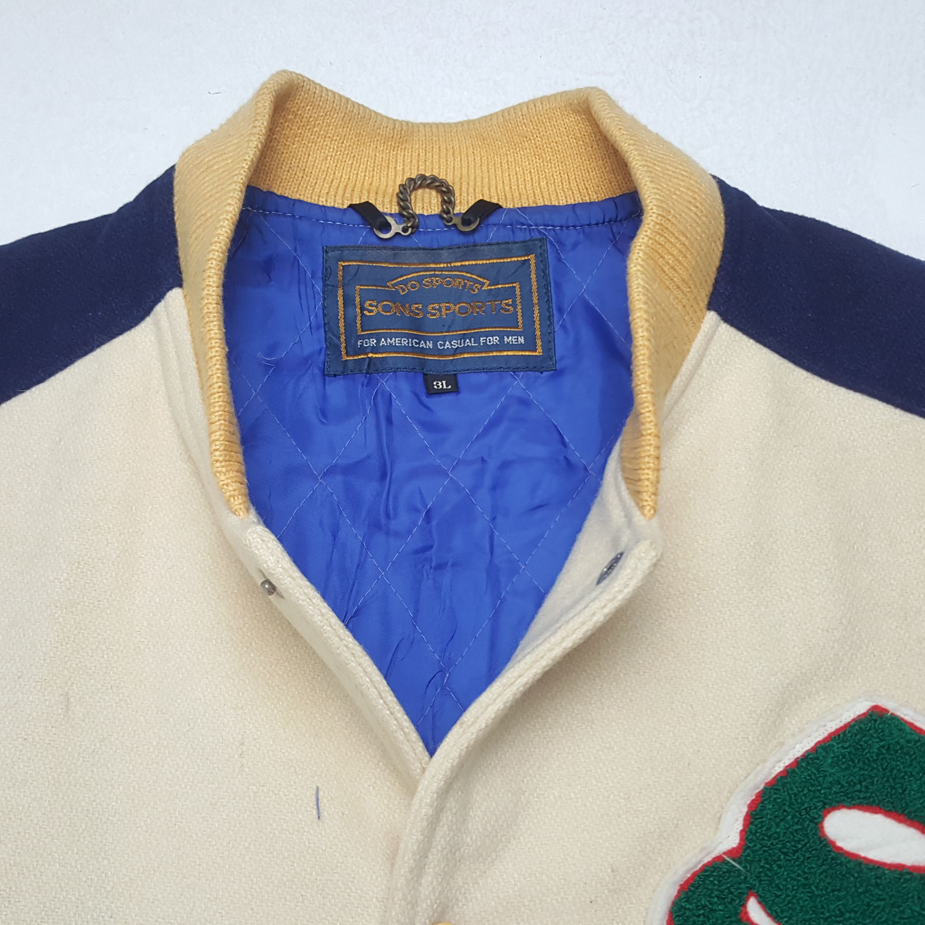 &SONS × Vintage Vintage Sons Sport Japanese Skulls Varsity Jacket C275N25 Size US XL / EU 56 / 4 - 5 Thumbnail