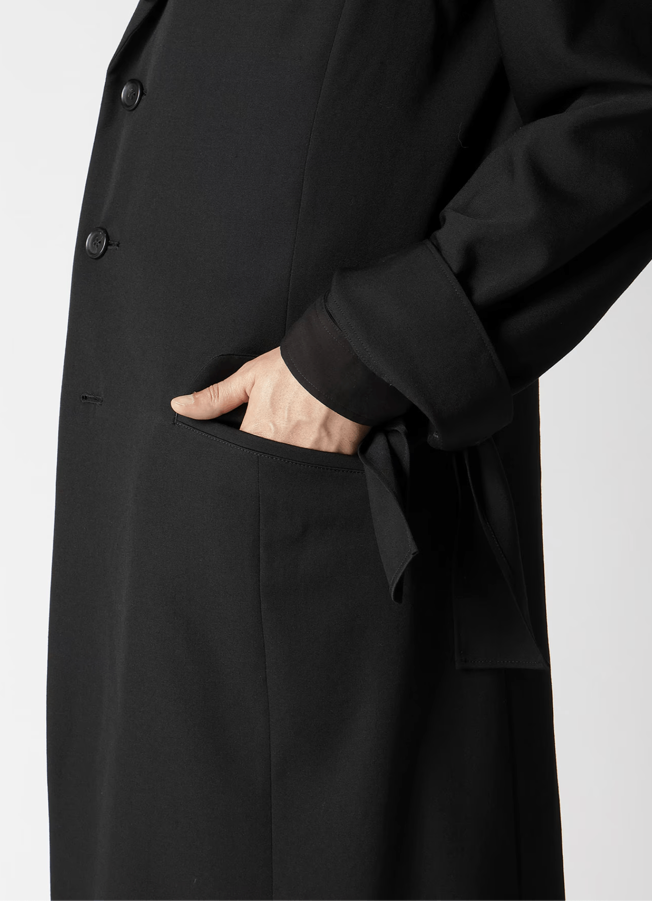 Yohji Yamamoto Yohji Yamamoto Pour Homme - TIED SLEEVE CUFF LONG JACKET Size US M / EU 48-50 / 2 - 8 Thumbnail