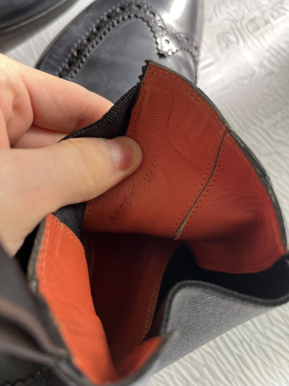Santoni Santoni Wingtip Chelsea Ankle Boots Black Leather Women Size US 10.5 / IT 40.5 - 13 Thumbnail