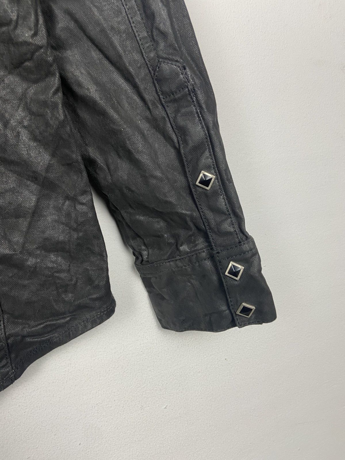 Japanese Brand Black Gothic Coated DRKSHDW Biker Shirt Jacket Size US L / EU 52-54 / 3 - 12 Thumbnail