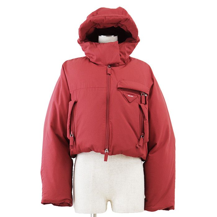Prada Prada Prada Triangle Logo 100% Cotton Down Jacket Textile Outerwear DUTY FREE for USA Size ONE SIZE - 1 Thumbnail