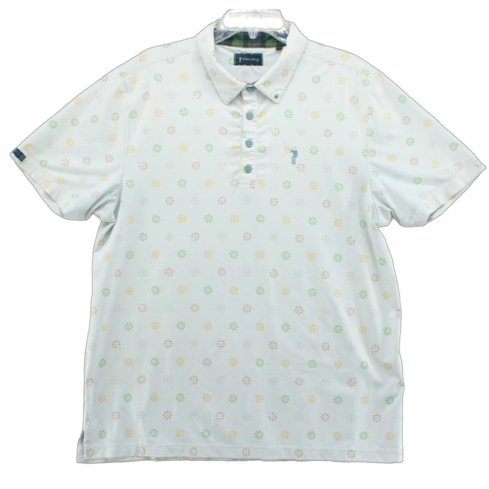Vintage William Murray Golf Polo Shirt Mens L White Geometric 4 Button Polo Shirt Men L White Geometric Performance 4 Button Size US L / EU 52-54 / 3 - 1 Thumbnail