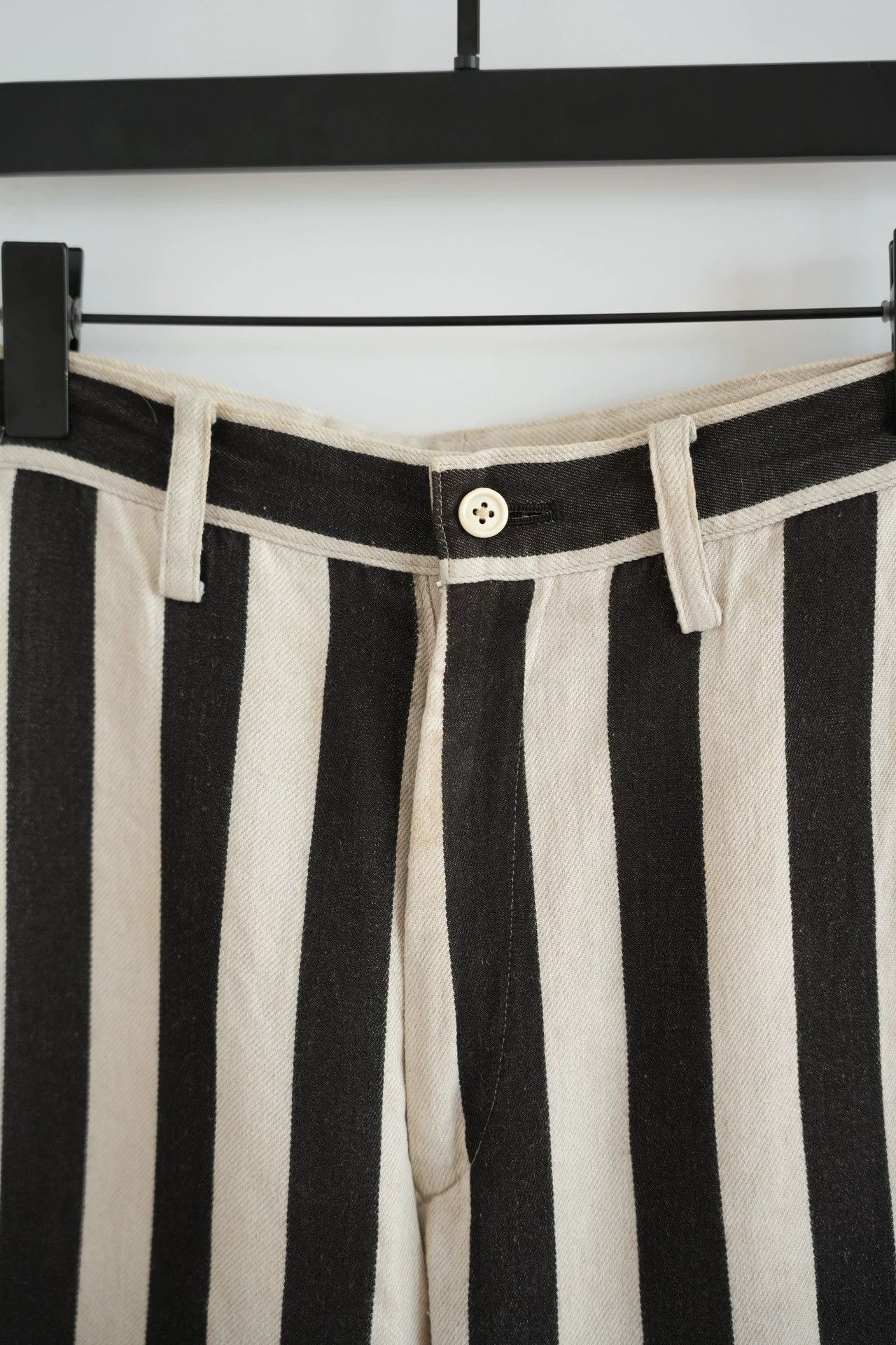 Yohji Yamamoto Yohji Yamamoto 06SS Striped Cotton Baseball Pants Size US 32 / EU 48 - 4 Thumbnail