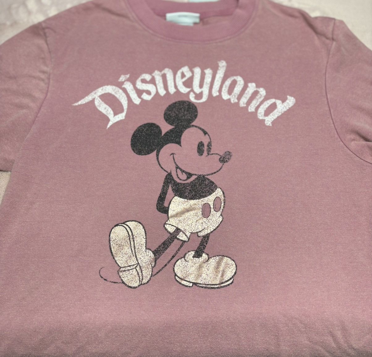 Disney Disneyland Mickey Mouse LongSleeve Crop Oversized Xsmall Top Size XS / US 0-2 / IT 36-38 - 3 Thumbnail