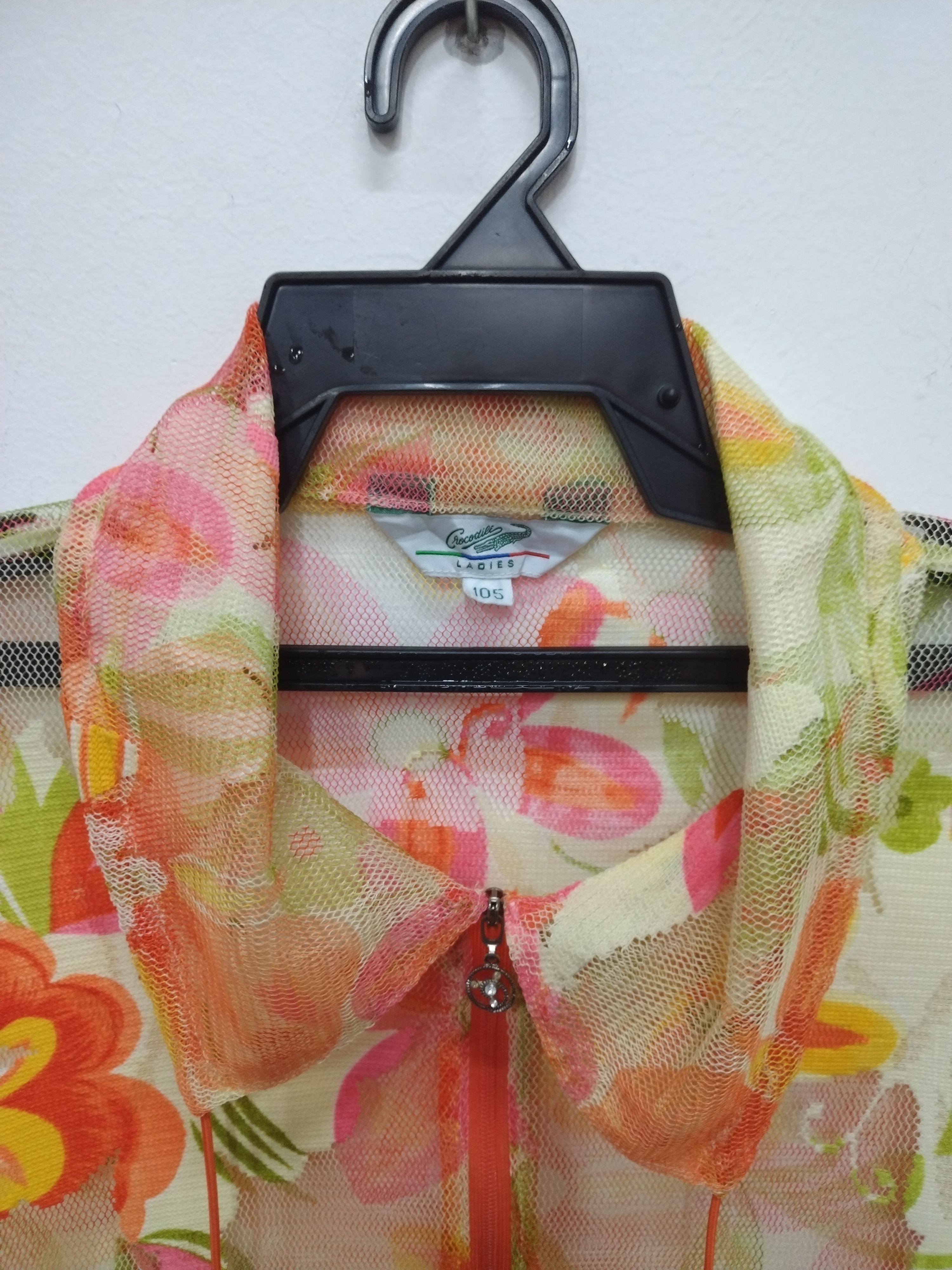 Other AWESOME CROCODILE LADIES ZIPPER MESHTOP NICE FLORAL JACKET Size L / US 10 / IT 46 - 8 Thumbnail
