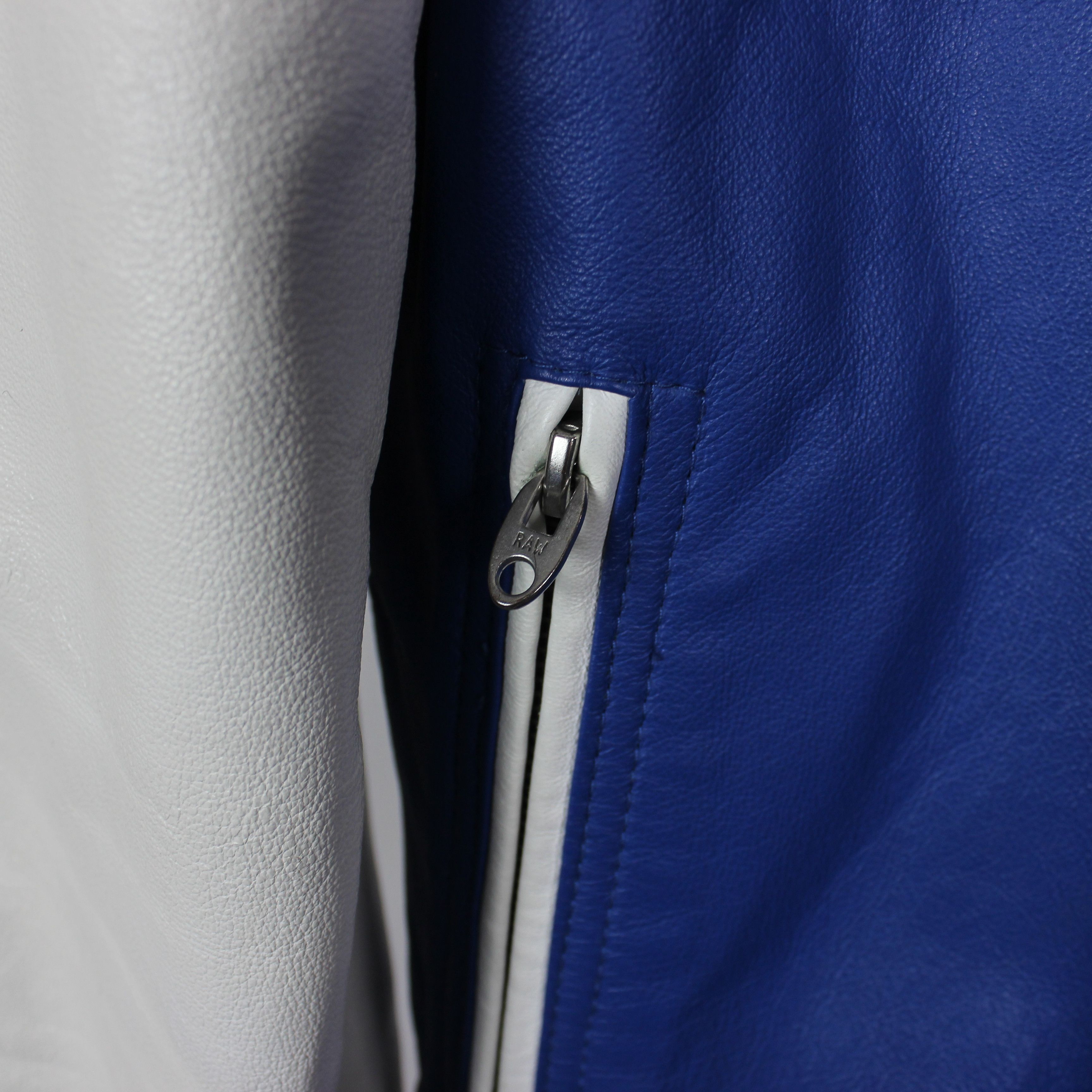 G-Star Vintage 90s G-Star Raw Leather Oxford Bomber Jacket Rare Y2K Size US L / EU 52-54 / 3 - 7 Thumbnail