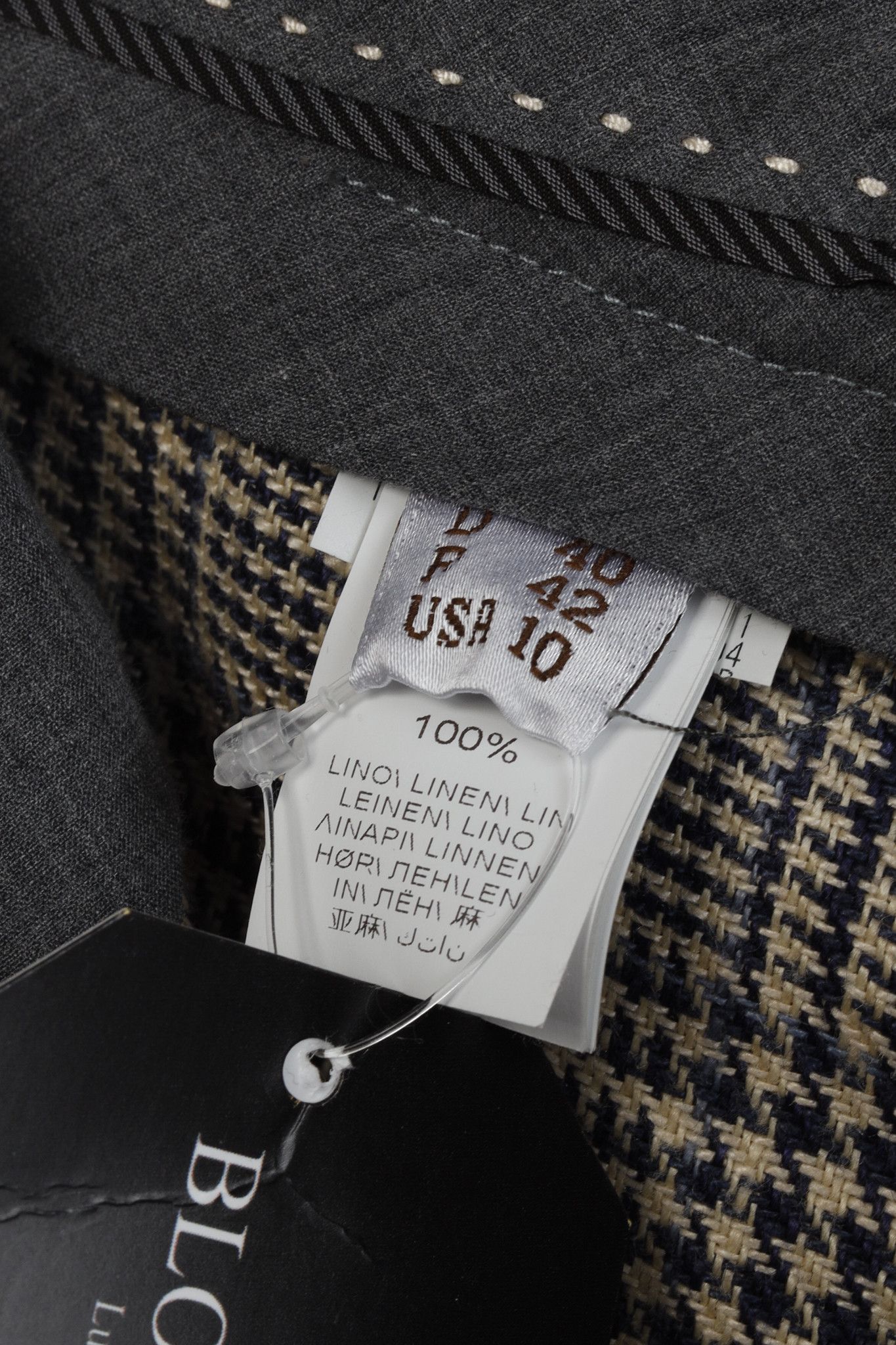 Brunello Cucinelli Brunello Cucinelli Houndstooth Linen Wide-Leg Trouser Size 32" / US 10 / IT 46 - 11 Thumbnail