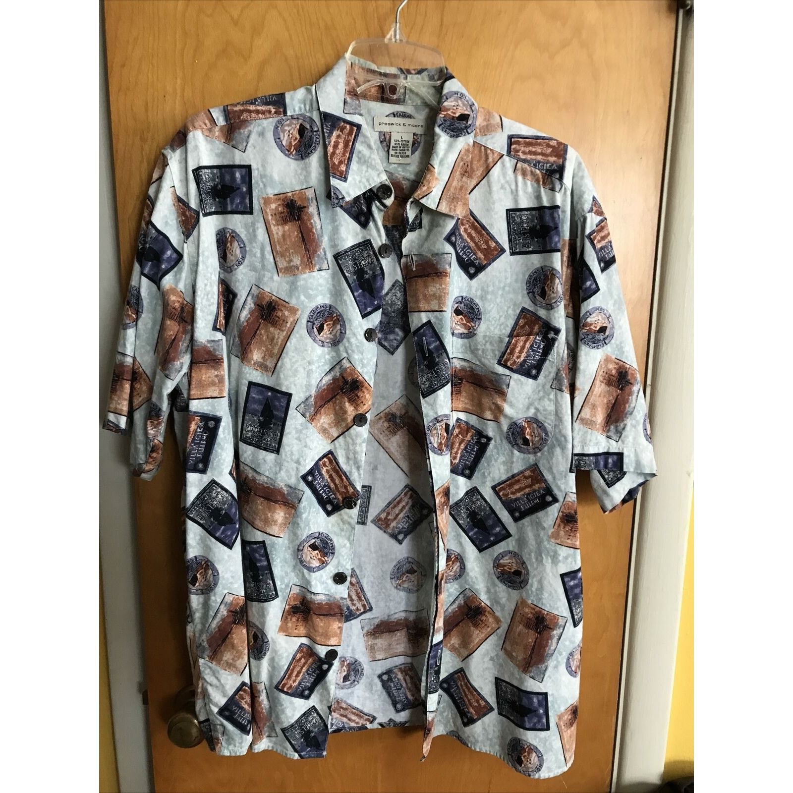 Other Preswick & Moore Vintage Men’s L Button Cotton Blend Shirt Size US L / EU 52-54 / 3 - 8 Thumbnail