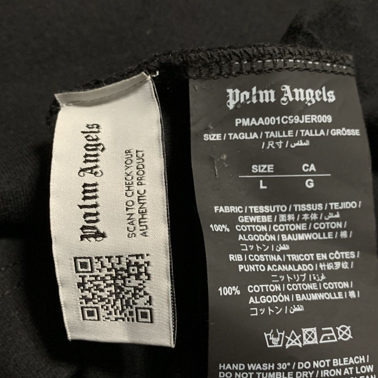 Palm Angels Palm Angels Large Hong Kong Sprayed Black Tee Size US L / EU 52-54 / 3 - 6 Thumbnail