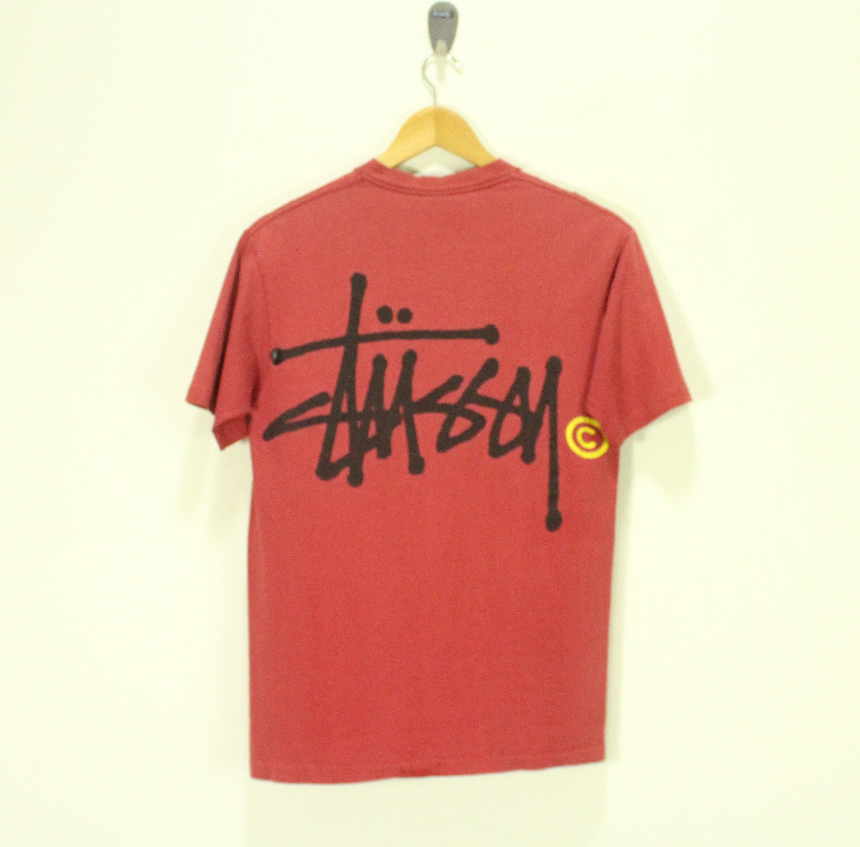 Stussy Vintage 90s STUSSY T Shirt Big Logo Spell Out Single Stitch Size US S / EU 44-46 / 1 - 1 Thumbnail