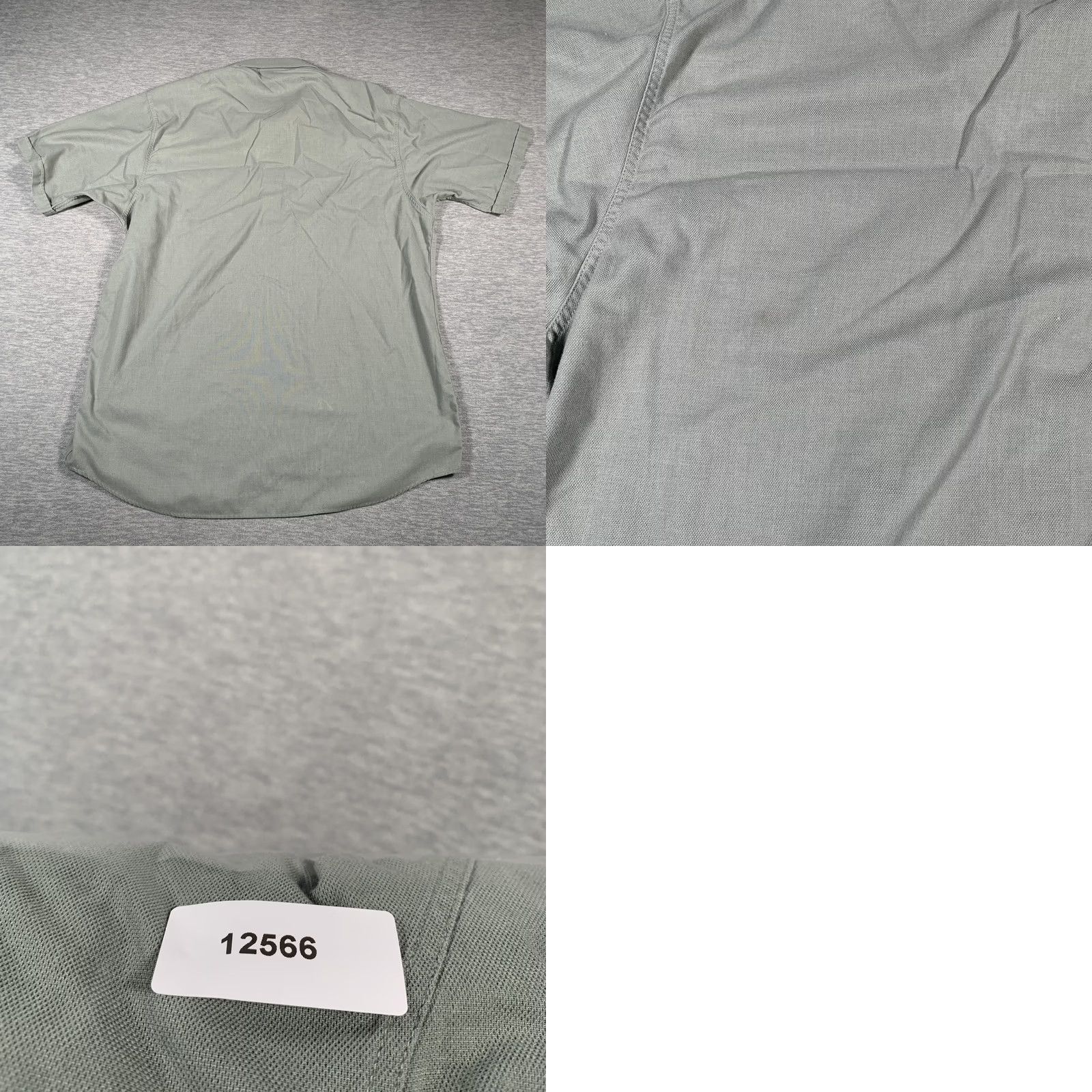Vintage Aertex by Summit Shirt Mens Large Sage Green Popover Short Sleeve Half Placket Button-Up Size US L / EU 52-54 / 3 - 9 Thumbnail