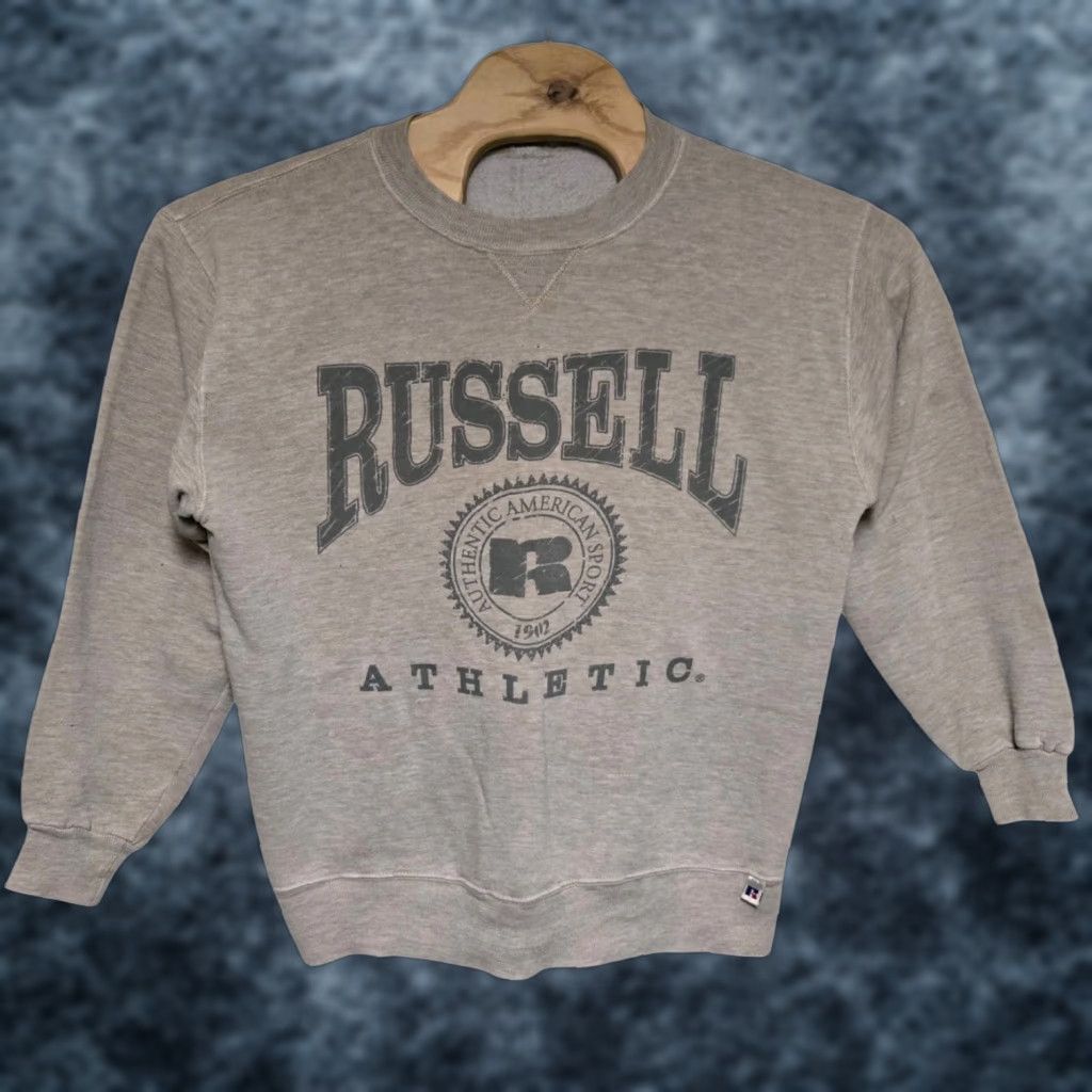 Russell Athletic VINTAGE Russell Athletic Sweatshirt Mens L Gray Crewneck 90s DISTRESSED USA Size US L / EU 52-54 / 3 - 1 Thumbnail