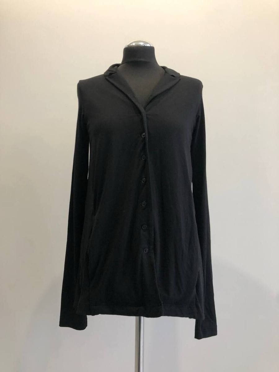 Rundholz Rundholz Avant Garde Black Cotton Button Shirt Blouse Size XS / US 0-2 / IT 36-38 - 1 Thumbnail