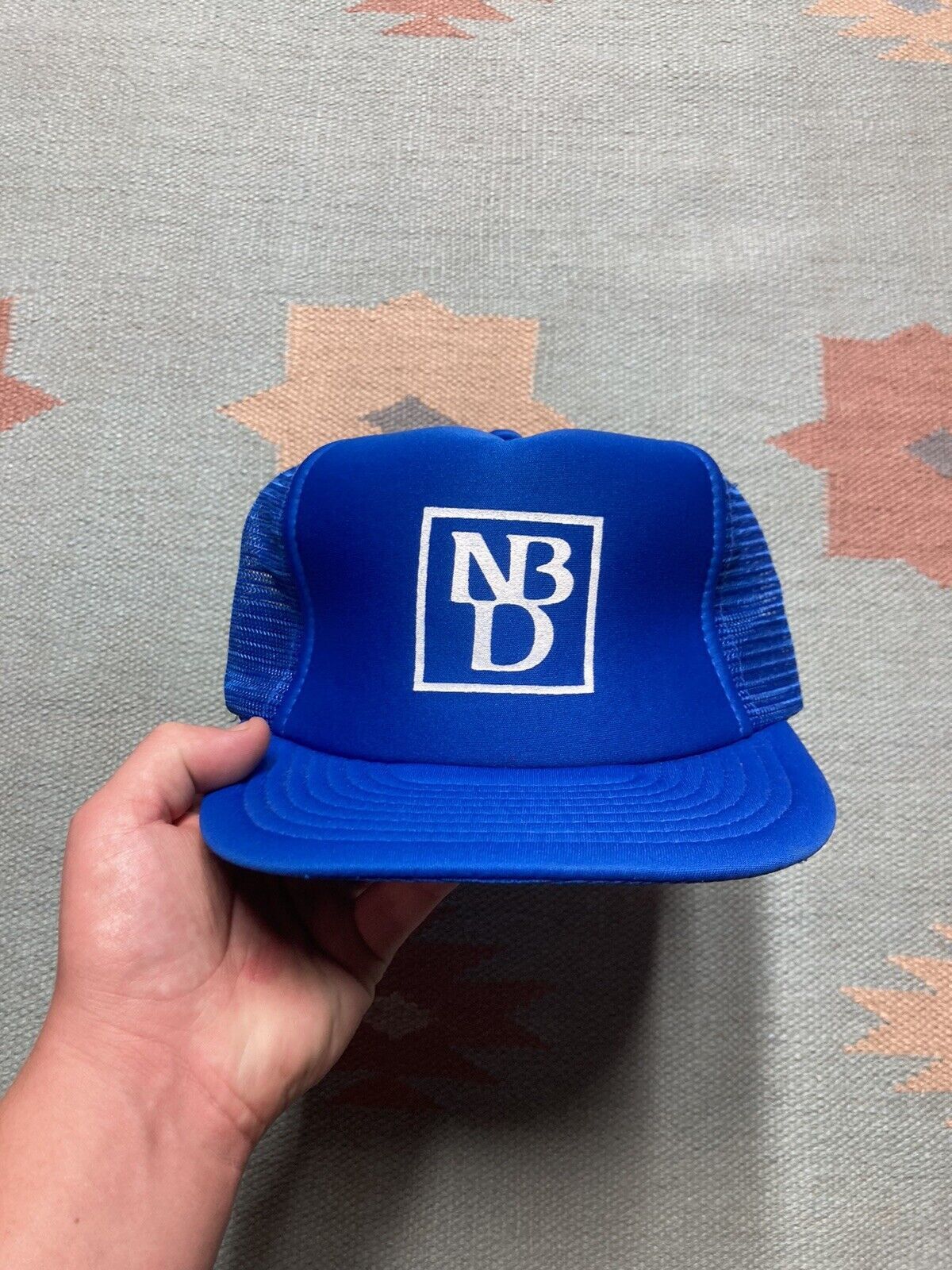 Vintage VTG trucker hat mesh cap NBD logo SnapBack blue adjustable Size ONE SIZE - 2 Thumbnail
