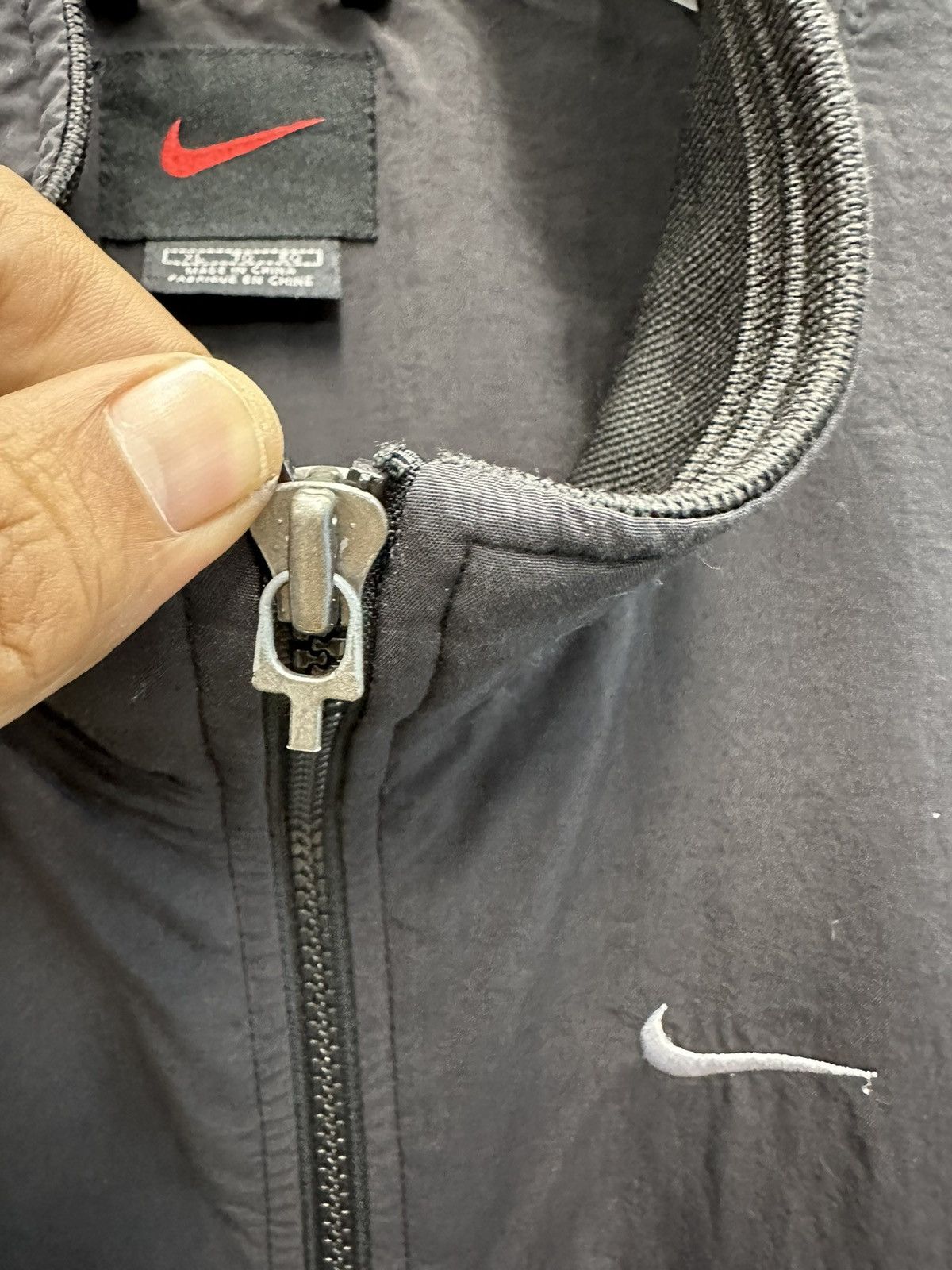 Nike Nike Swoosh 90s Zipper Vintage Jacket MJ159 Size US XL / EU 56 / 4 - 9 Thumbnail