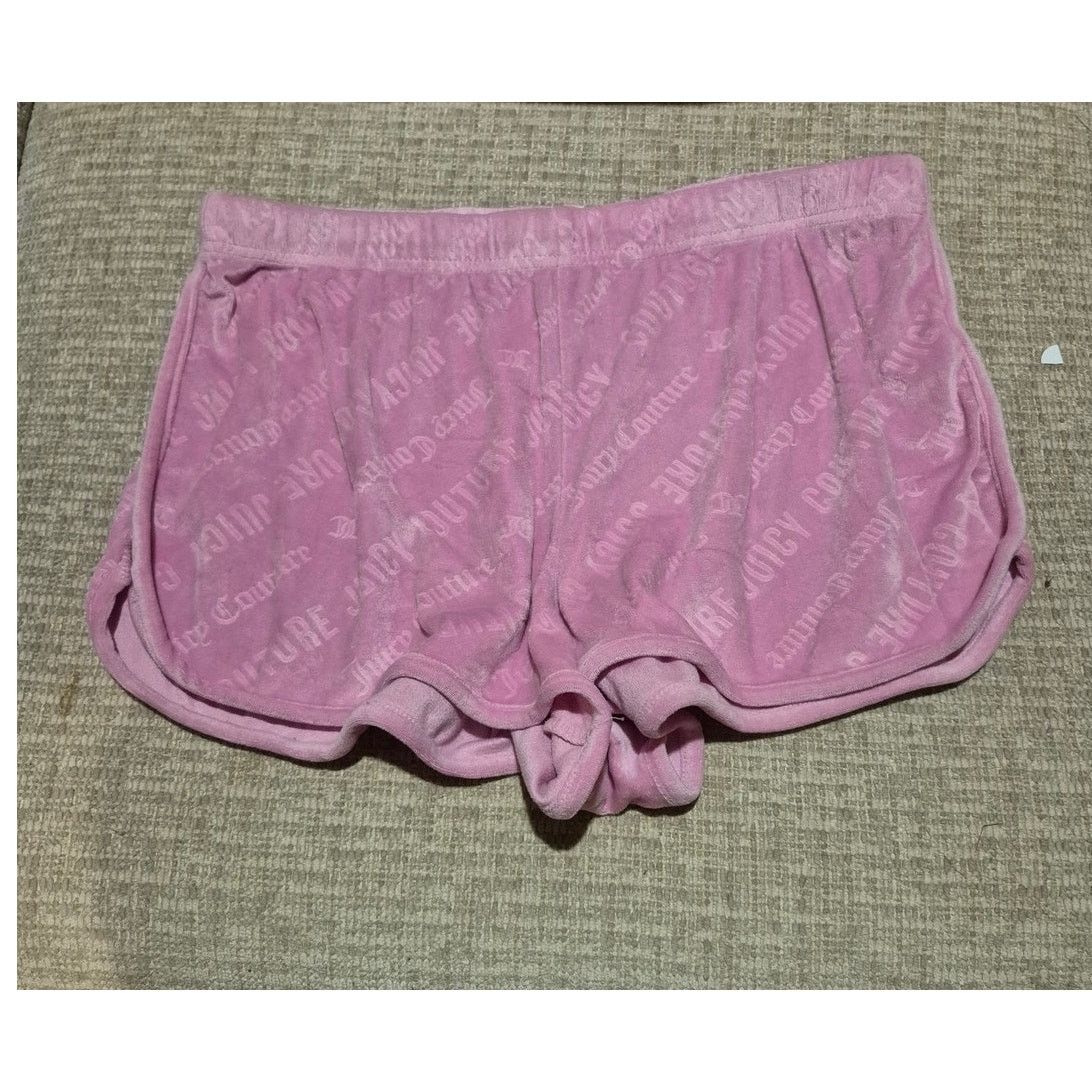 Juicy Couture Juicy Couture Pink Velour Sleep Shorts Size 32" / US 10 / IT 46 - 1 Thumbnail