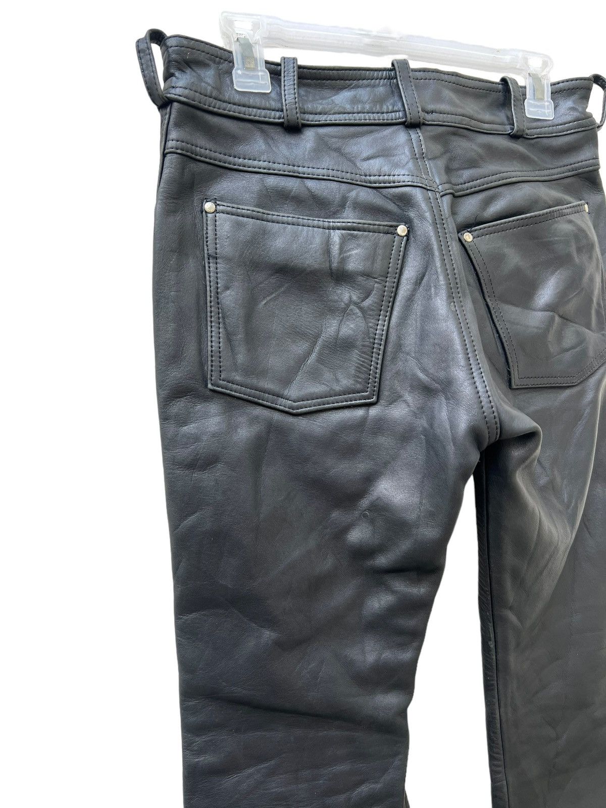 Harley Davidson × Leather × Vintage Vintage Harley Davidson Black Cowhide Bootcut Leather Pant Size US 29 - 15 Thumbnail