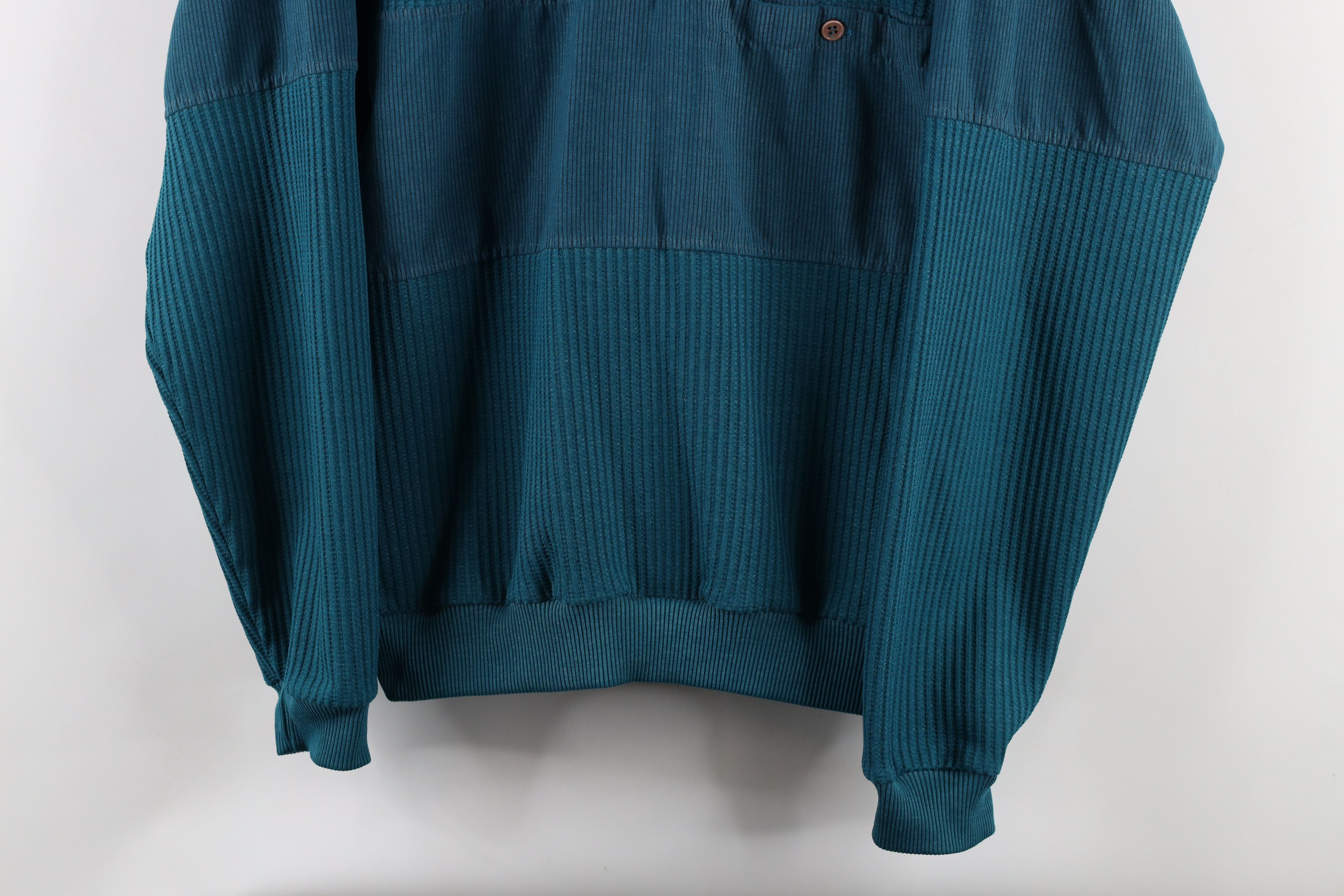 Vintage Vintage 90s Streetwear Ribbed Knit Pullover Polo Shirt Size US M / EU 48-50 / 2 - 3 Thumbnail