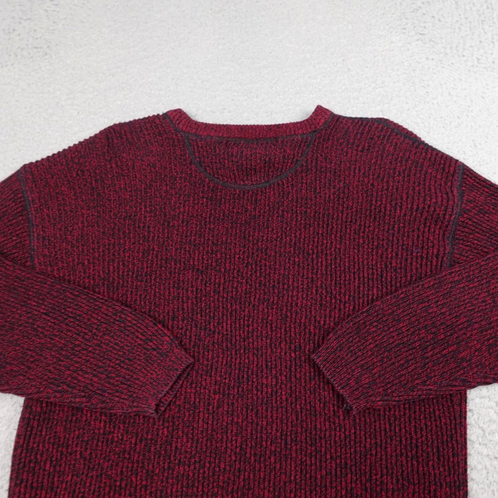Croft & Barrow VINTAGE Croft & Barrow Sweater Mens Large Red Black Knit Crewneck Pullover 90s Size US L / EU 52-54 / 3 - 7 Thumbnail