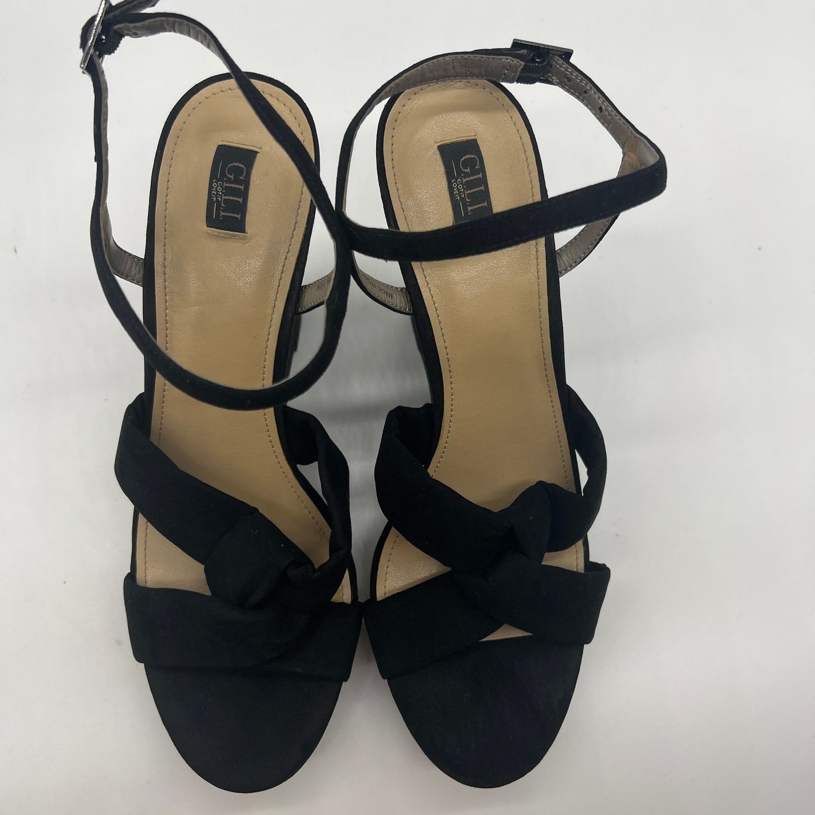 Other G.I.L.I. Knotted Front Wedge Ankle Strap Size 10 M Size US 10 / IT 40 - 1 Thumbnail