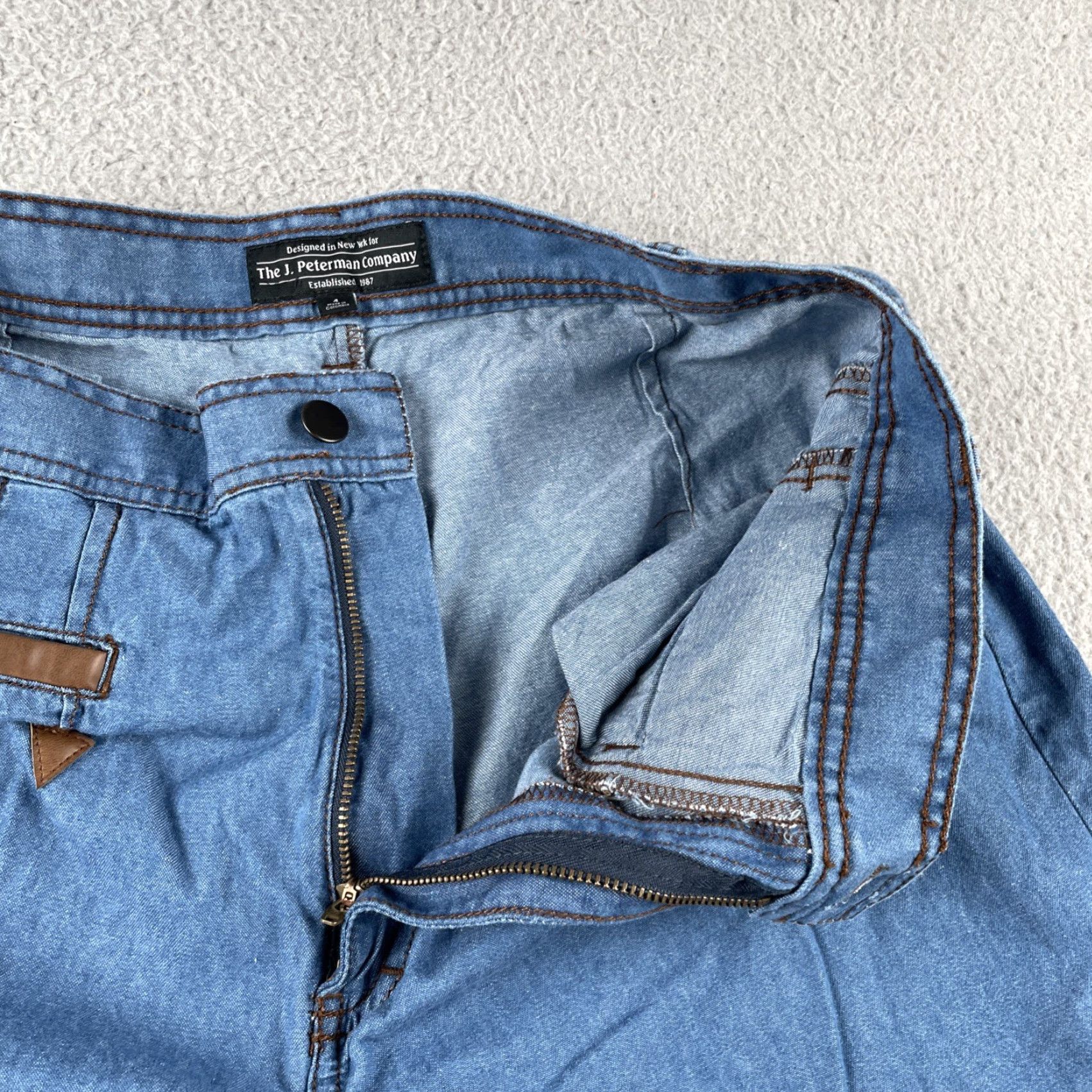 Denime VINTAGE J. Peterman Capri Pants Women’s 4 Denim Blue EUC Regular Wide-Leg Spring 90s Garden Mens Girls Size 27" / US 4 / IT 40 - 7 Thumbnail