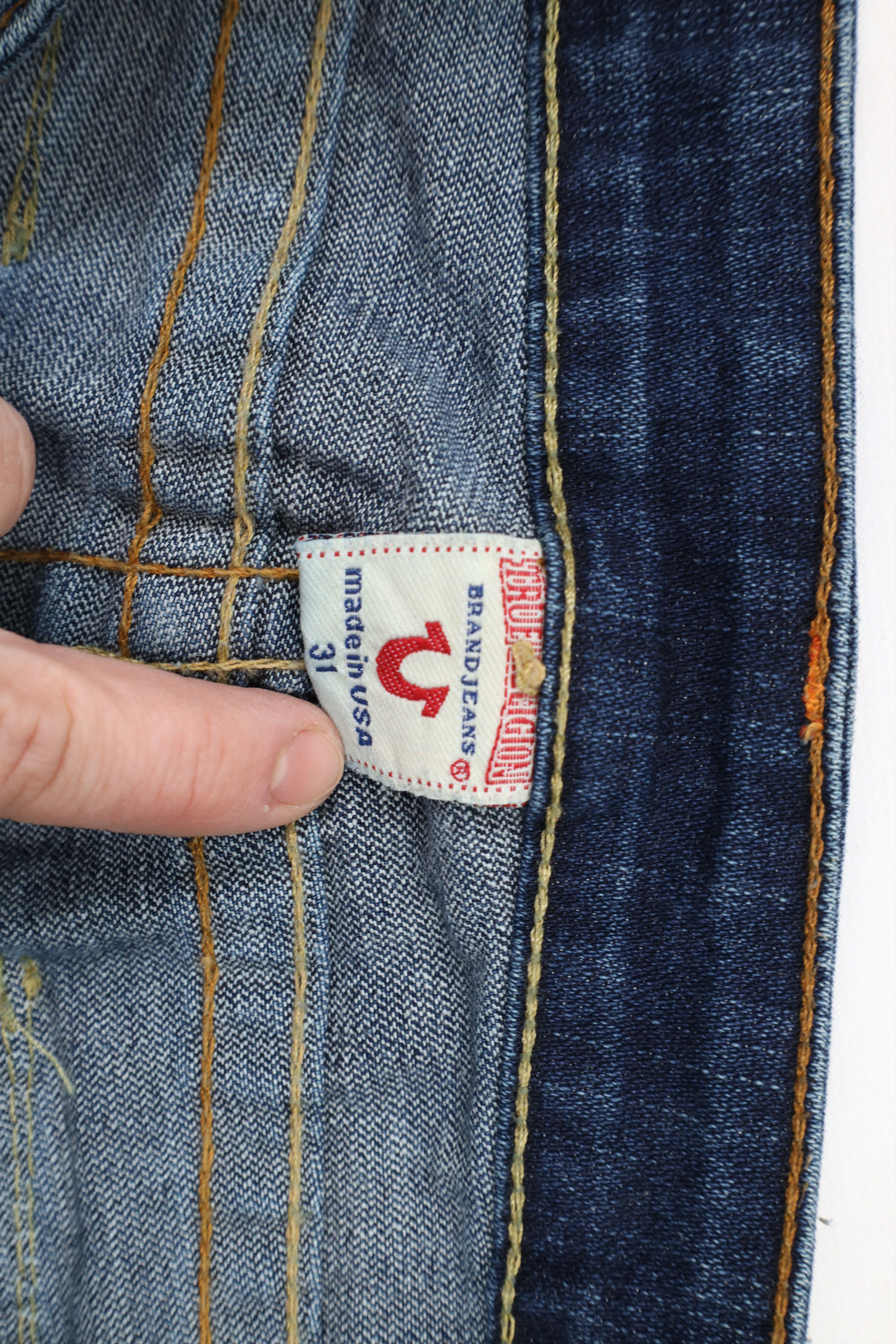True Religion × Vintage Vintage True Religion Joey Flared Wide Leg Jeans Blue USA Size 31" - 9 Thumbnail