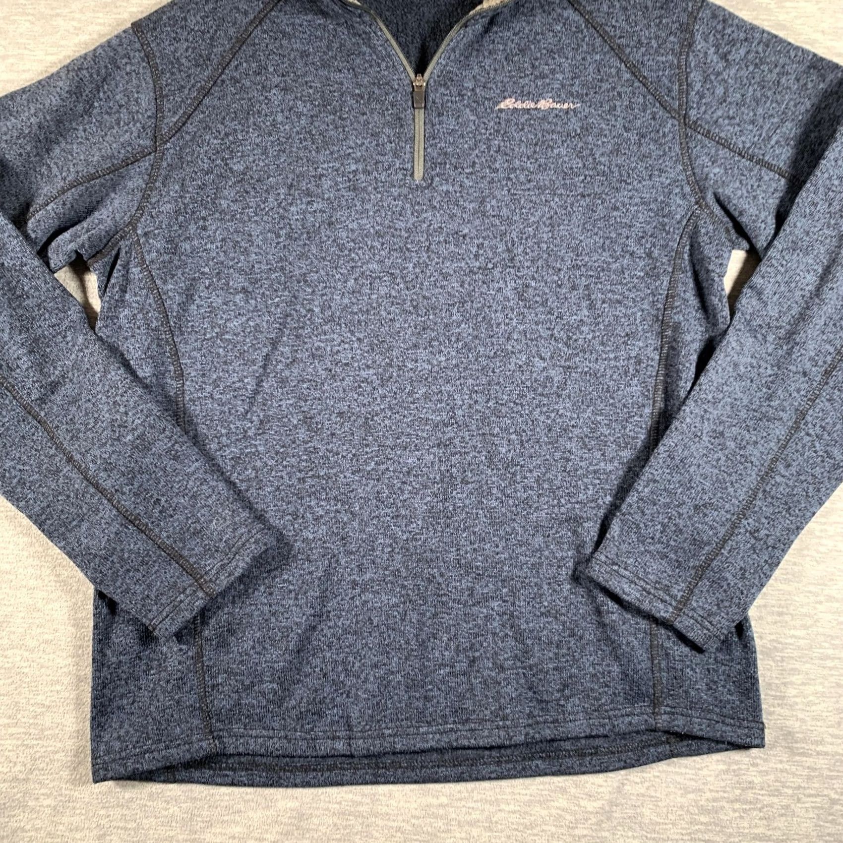 Eddie Bauer Eddie Bauer Mens XL Blue Fleece Pullover 1/4 Zip Hiking Casual Size US XL / EU 56 / 4 - 3 Thumbnail