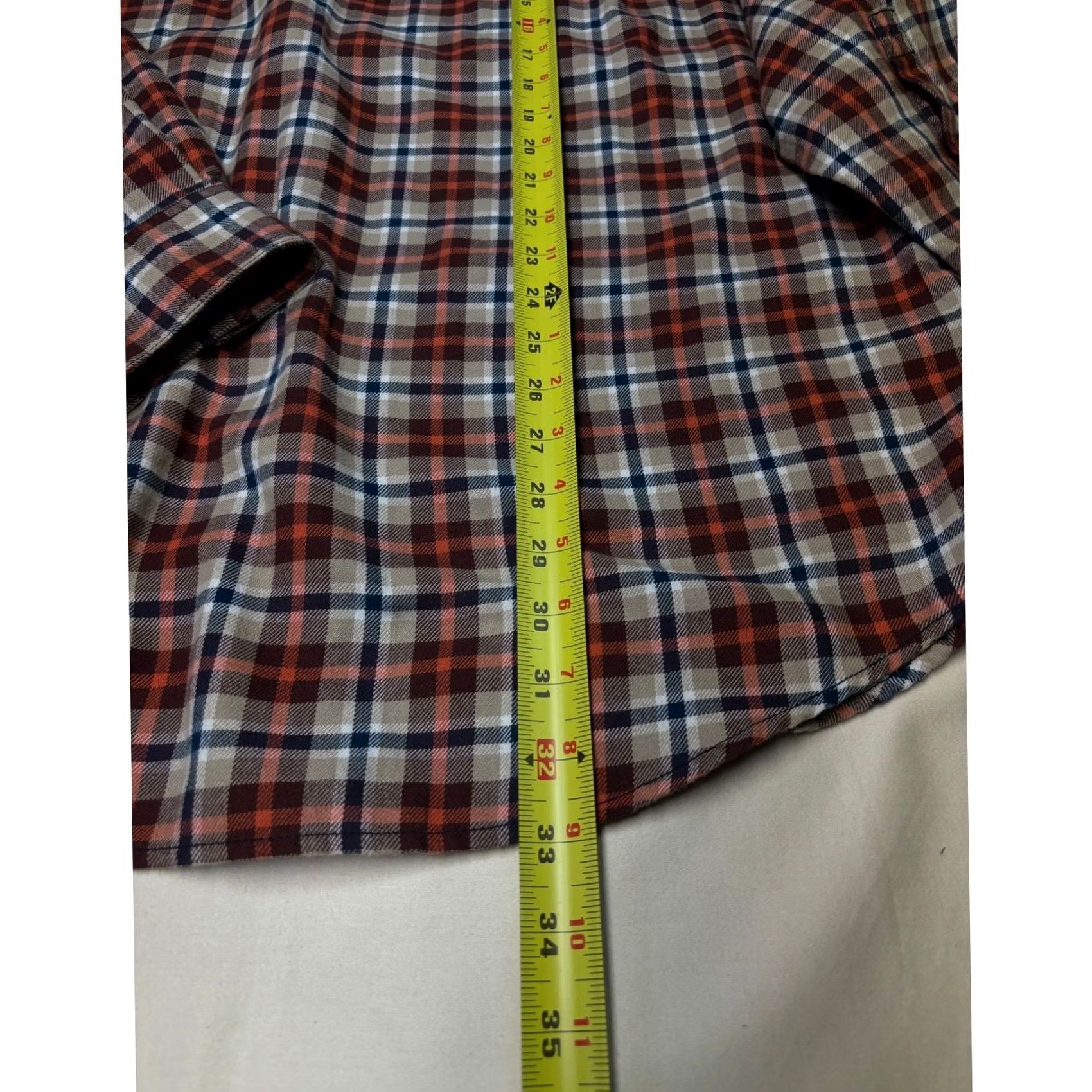 Duluth Trading Company Duluth Trading Co Mens Flannel Shirt Plaid Long Sleeve Button Up XL Red Cotton Polyester Button-Down Pocketed Vintage No Size US XL / EU 56 / 4 - 6 Thumbnail
