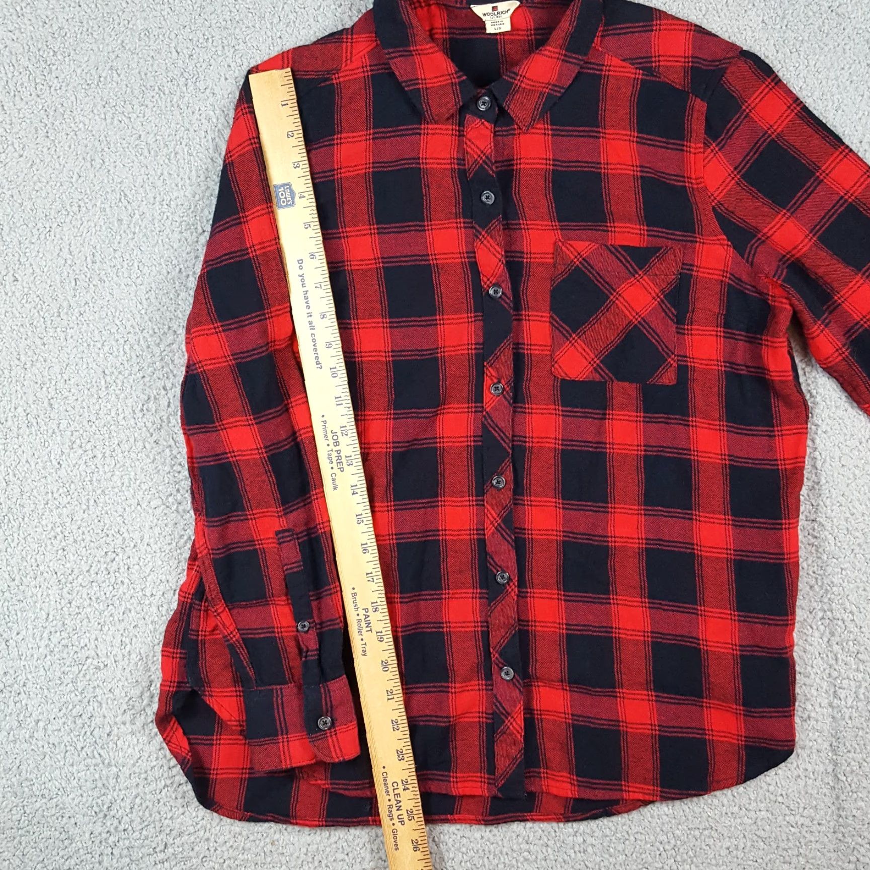 Vintage Vintage Woolrich Women's Button-Up Shirt Flannel Long Sleeve Fall Winter Casual Outdoor Buffalo Plaid Size Large Red Size L / US 10 / IT 46 - 8 Thumbnail