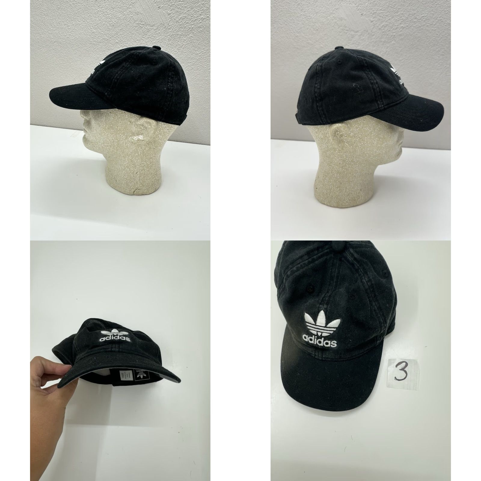 Adidas Adidas Baseball Hat Adjustable Black Logo Cap Mens One Size Cotton Cap Black Logo Baseball Cap Adjustable Men Age Group: Adult (if applicable) Size ONE SIZE - 8 Thumbnail