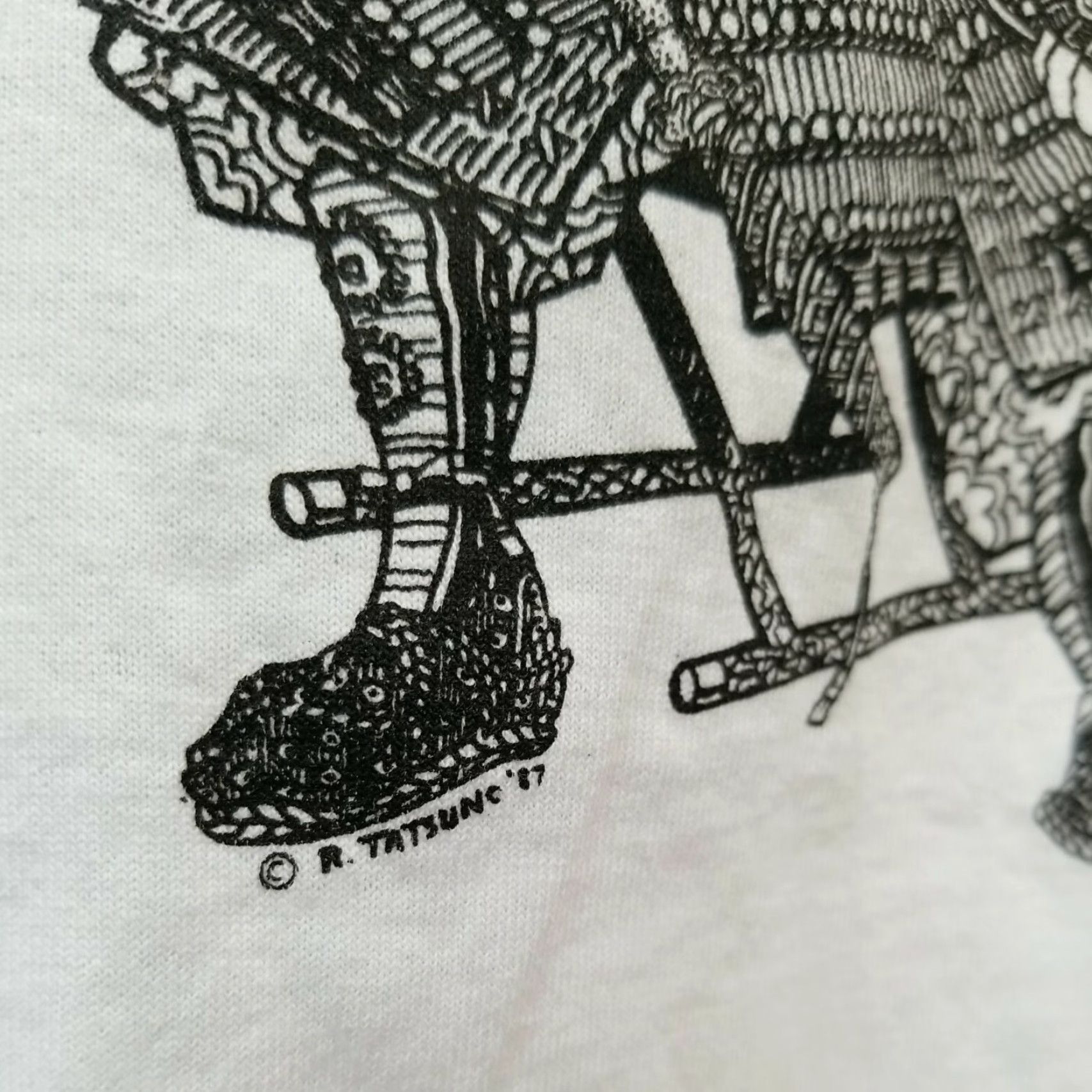 Vintage VINTAGE Screen Stars SHIRT Men T-Shirt L White CHEF SAMURAI PARODY FUNNY Animal Print Anime Size US L / EU 52-54 / 3 - 2 Thumbnail