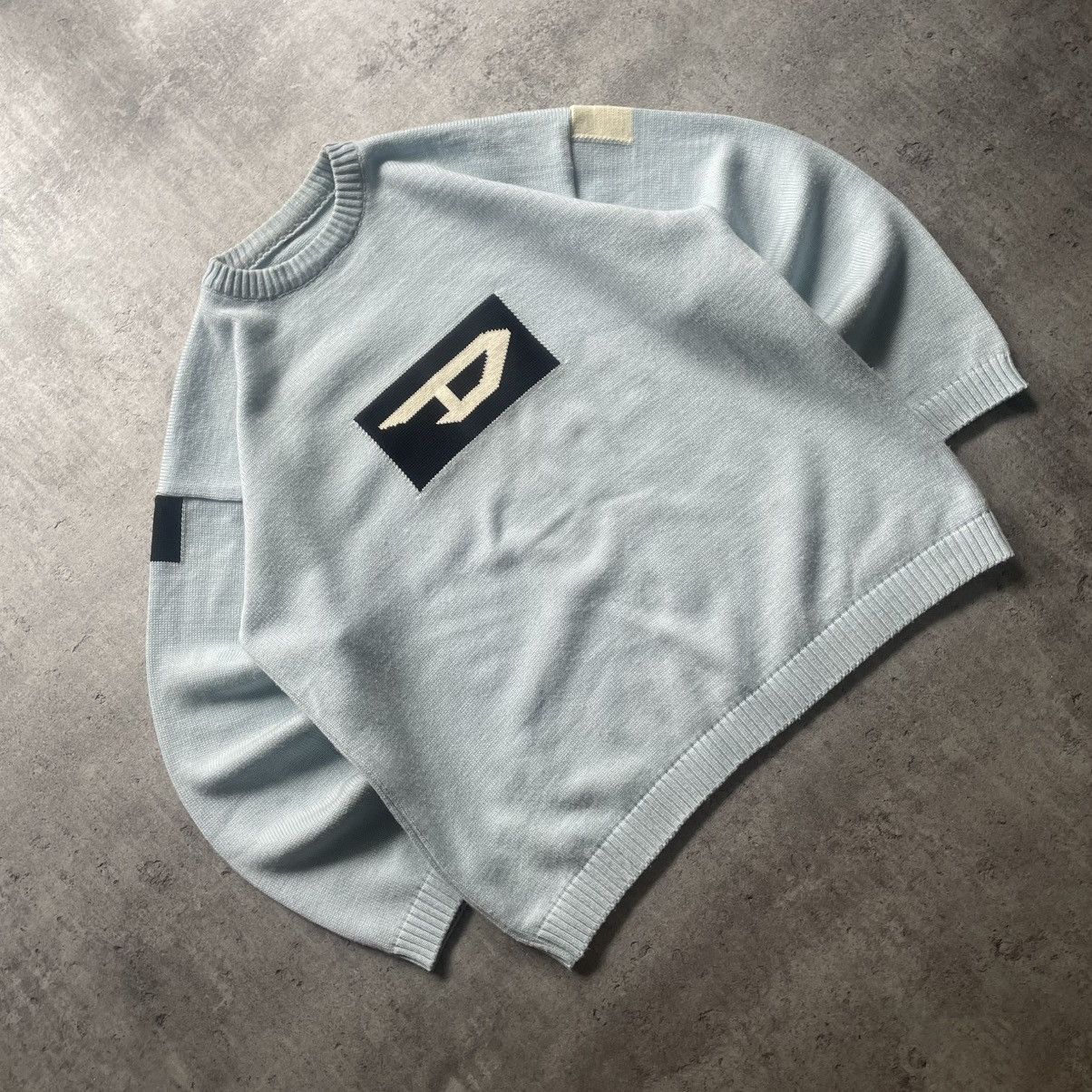 Other Vintage 90s Diesel Big Box Logo Knit Sweatr Size US XL / EU 56 / 4 - 2 Thumbnail
