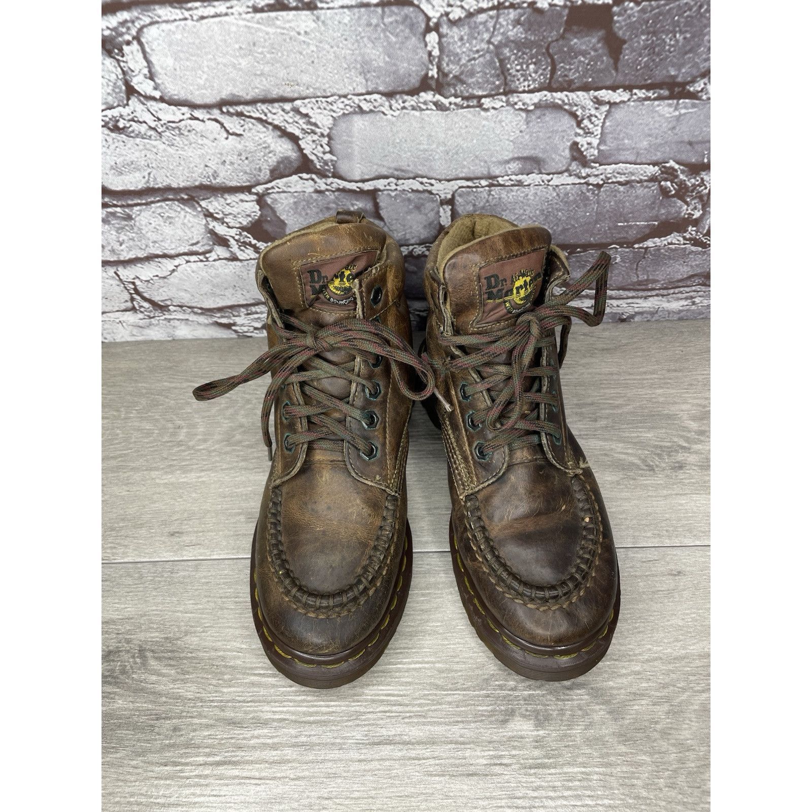 Dr. Martens VTG Dr Doc Martens Brown Leather Lace Up Boots Unisex Sz 4UK Size US 5 / IT 35 - 21 Thumbnail